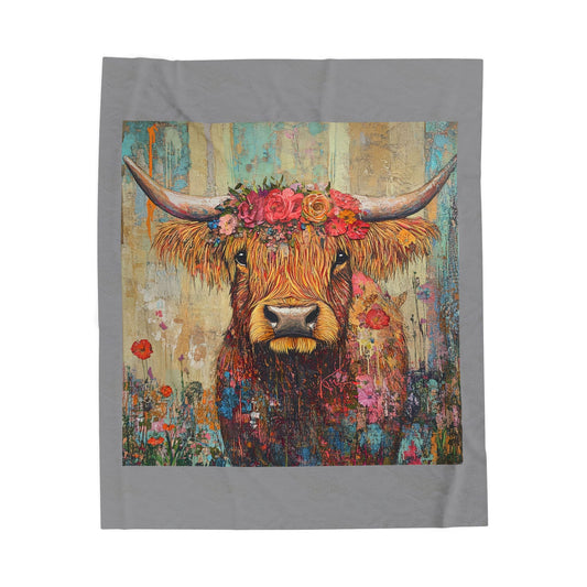 Colorful Cow Plush Blanket, Cozy Farmhouse Decor, Gifts for Animal Lovers, Soft Throw for Snuggling, Home Accents, Unique Wall Art