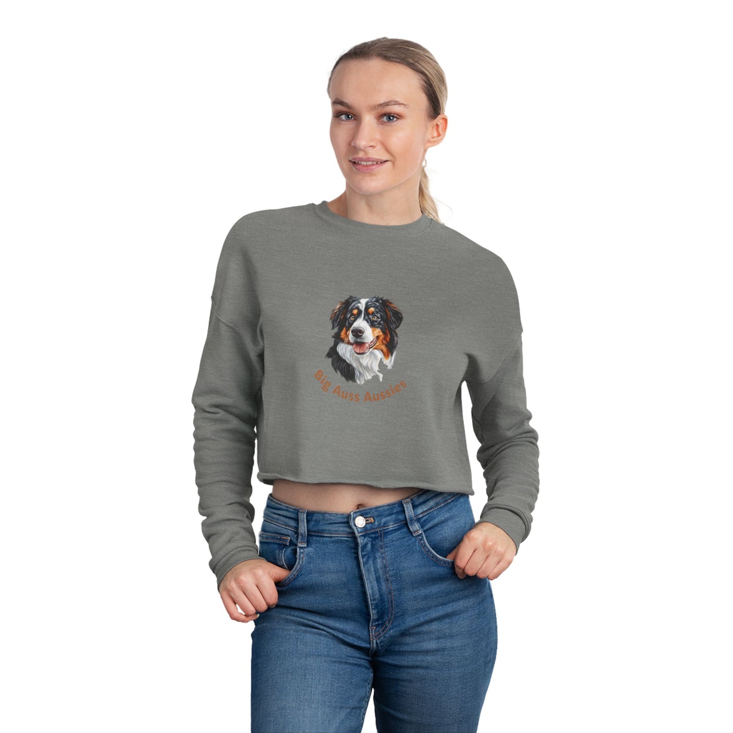 Big Auss Aussies Cropped Sweatshirt