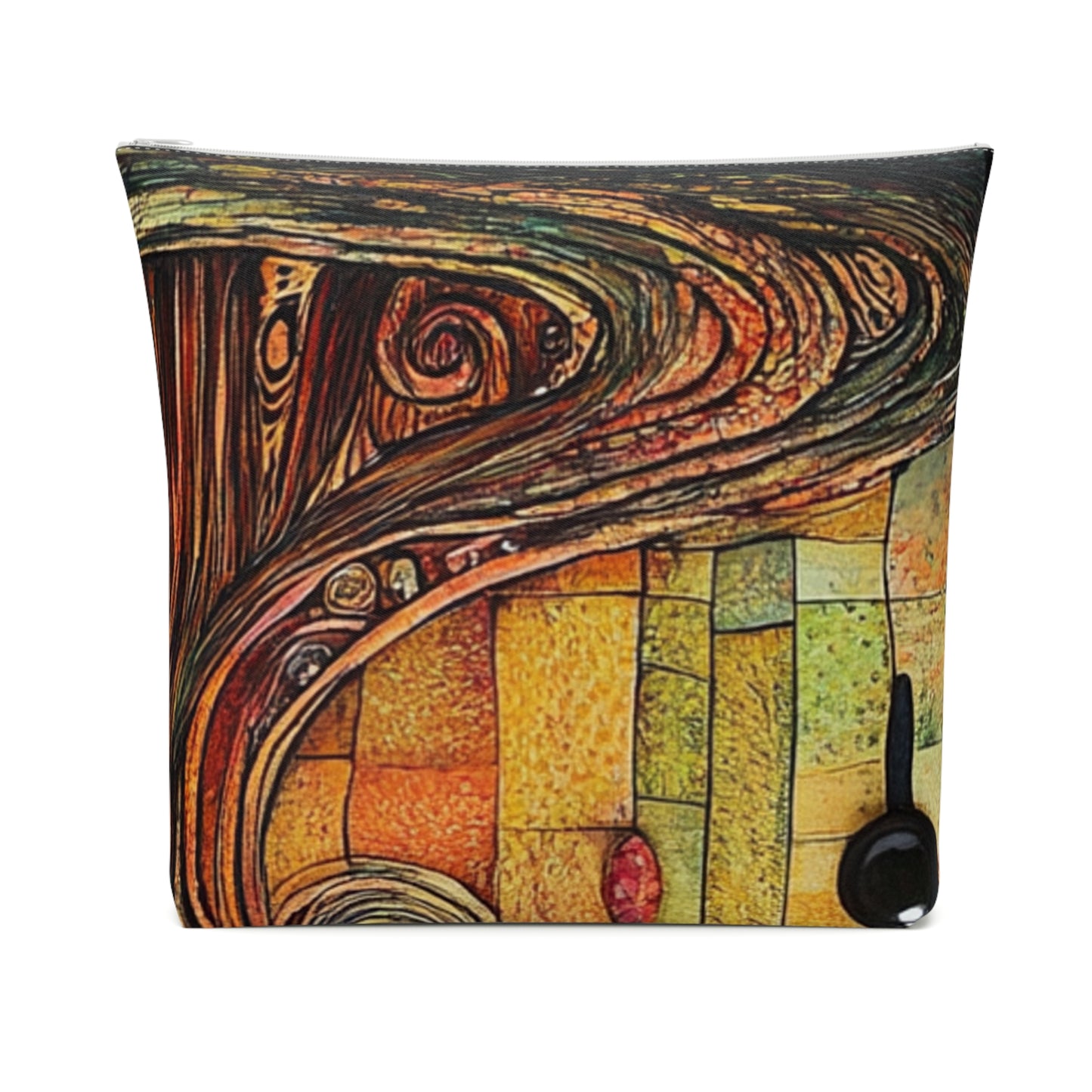 Fairy Door Artistic Cotton Cosmetic Bag, Colorful Art Pouch, Makeup Organizer, Travel Essentials, Gift for Her, Festival Ready