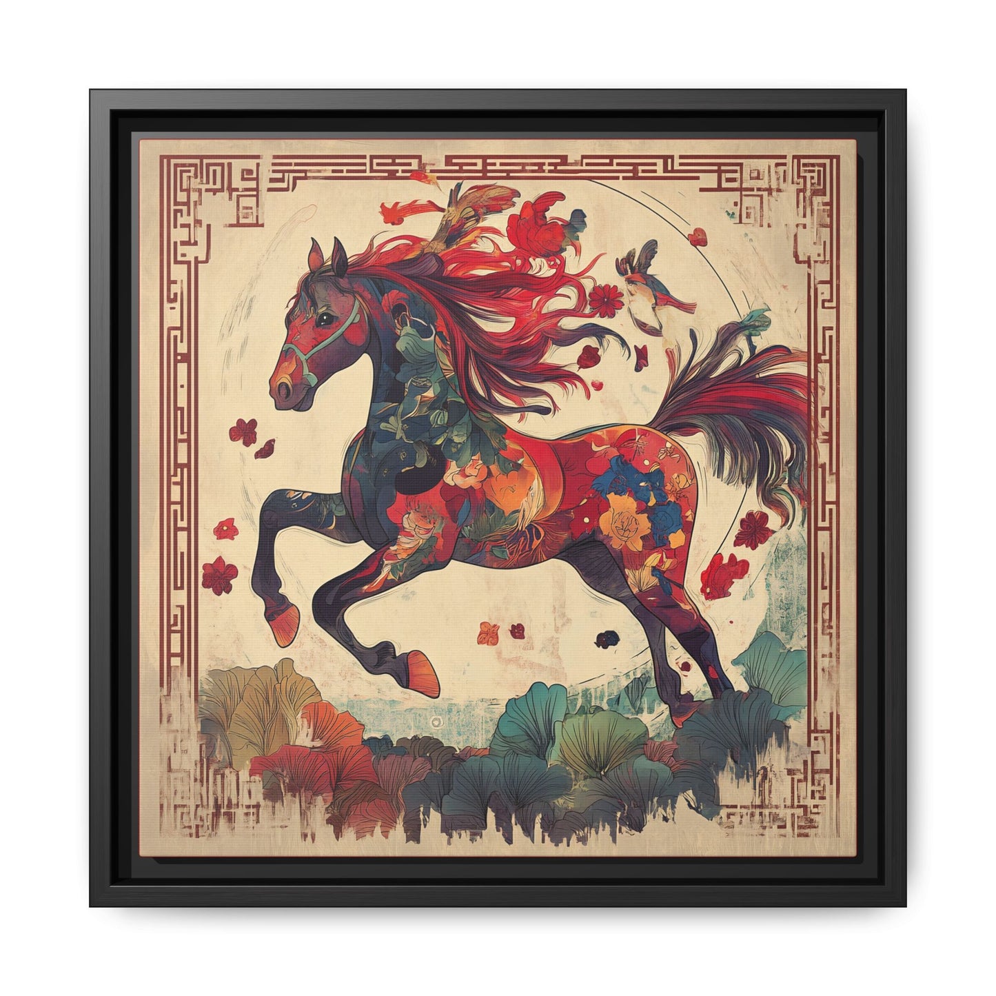 Year of the Horse Artwork Canvas Framed