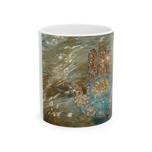 Positivity Ceramic Mug, Meditation Mug, Nature Lovers Gift, Spiritual Coffee Cup, Eco-Friendly Drinkware