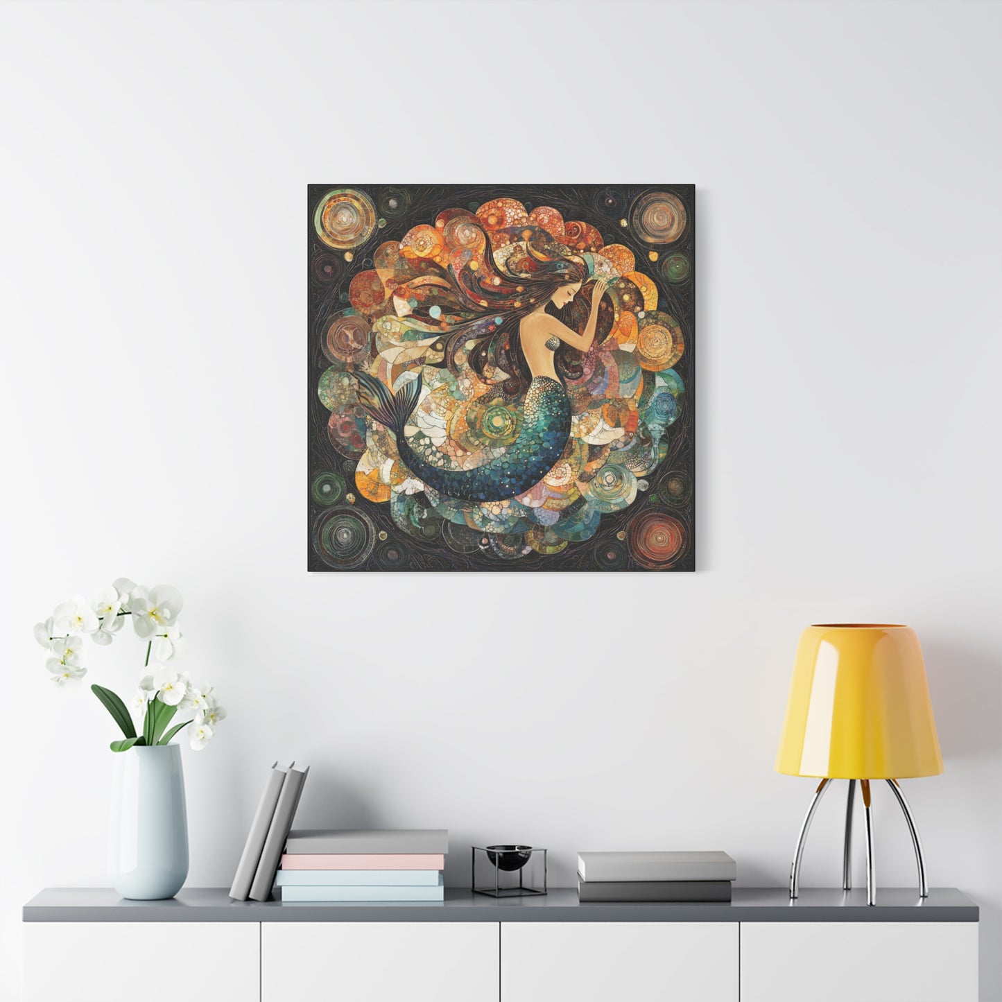 Mermaid Art Print, Canvas Wall Decor, Ocean-Themed Home Decor, Unique Gift for Mermaid Lovers, Nautical Wall Art, Coastal Decor