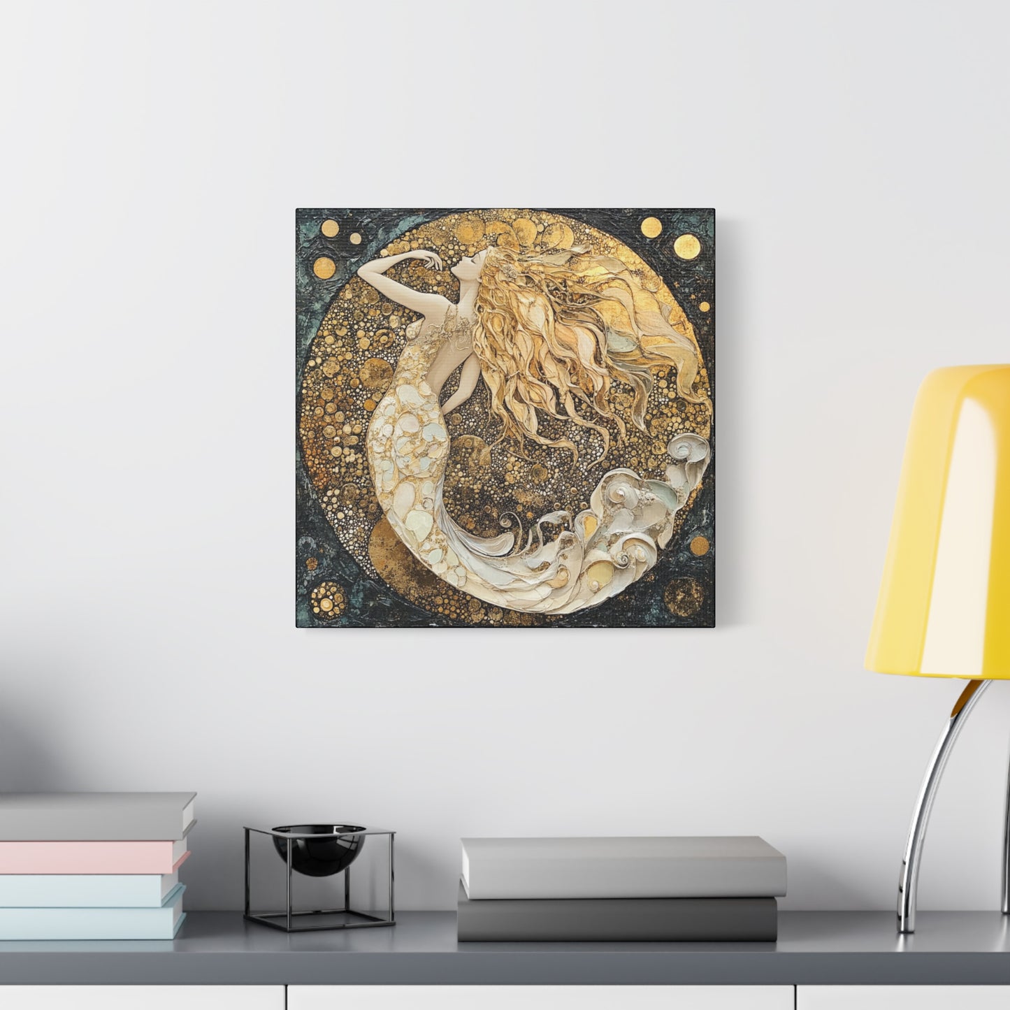 Elegant Mermaid Canvas Art, Home Decor, Wall Art, Gift for Her, Coastal Vibes, Housewarming Gift