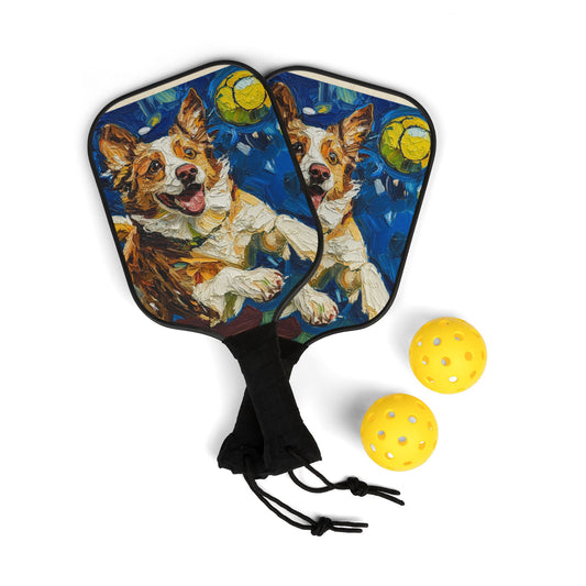 Aussie Pickleball Paddle Set for Dog Lovers, Sports Equipment, Pickleball Gear, Gifts for Her, Pet-Themed Gifts, Outdoor Activities