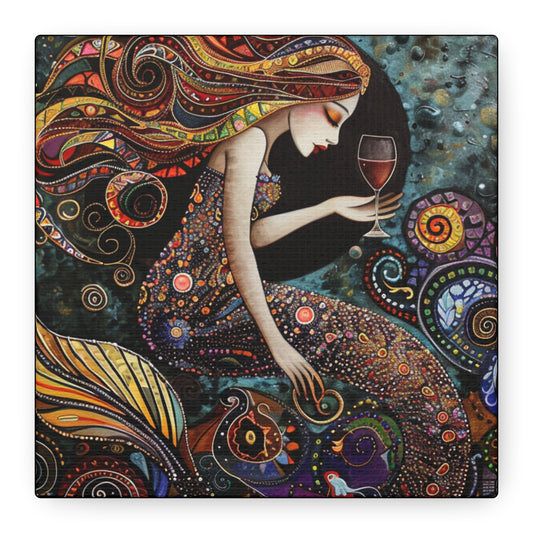Mermaid Art Canvas Wall Decor, Colorful Home Wall Art, Vibrant Ocean Decor, Gift for Ocean Lovers, Nautical Home Decoration