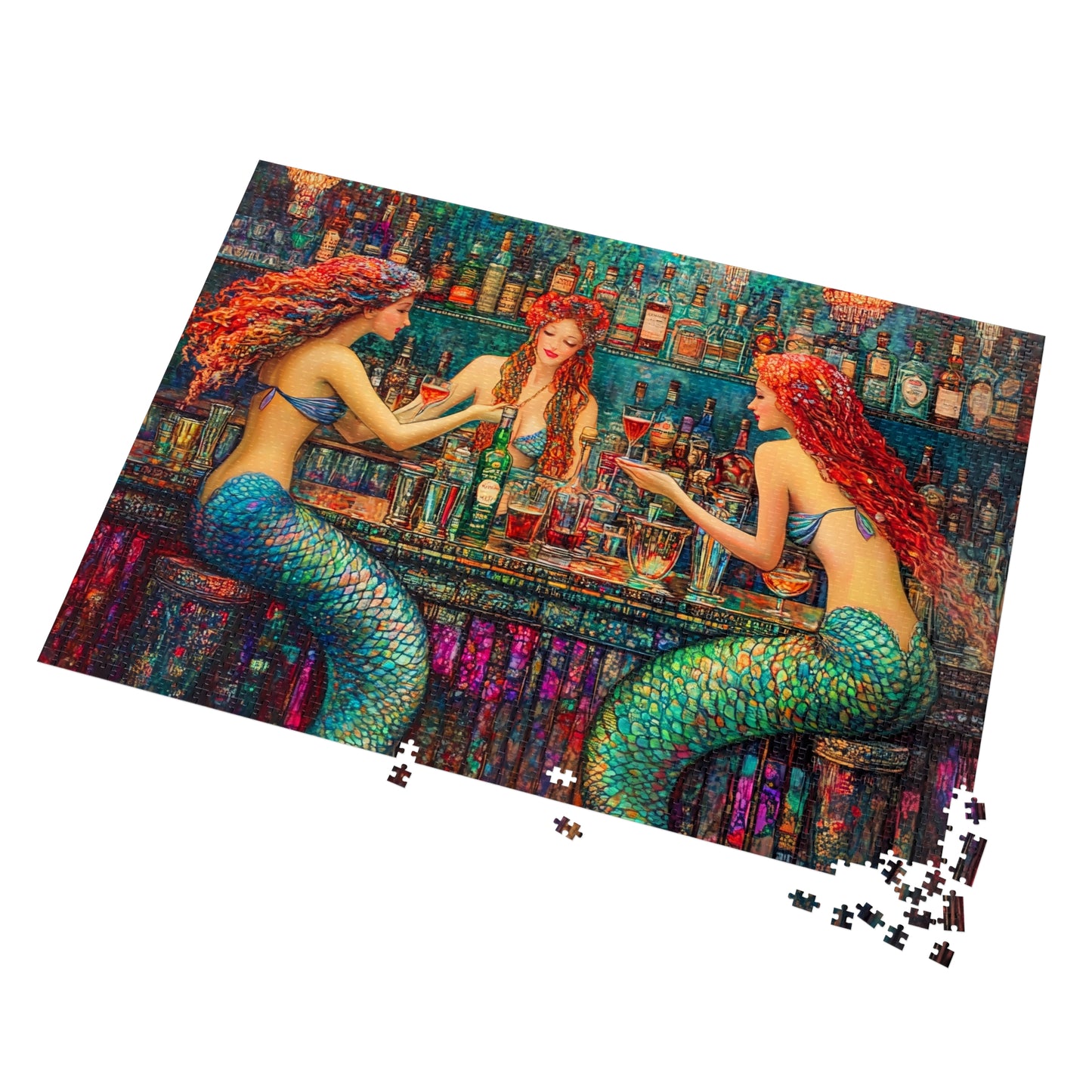 Mermaid Bar Gift Store Jigsaw Puzzle | 500-Piece Puzzle with Tin