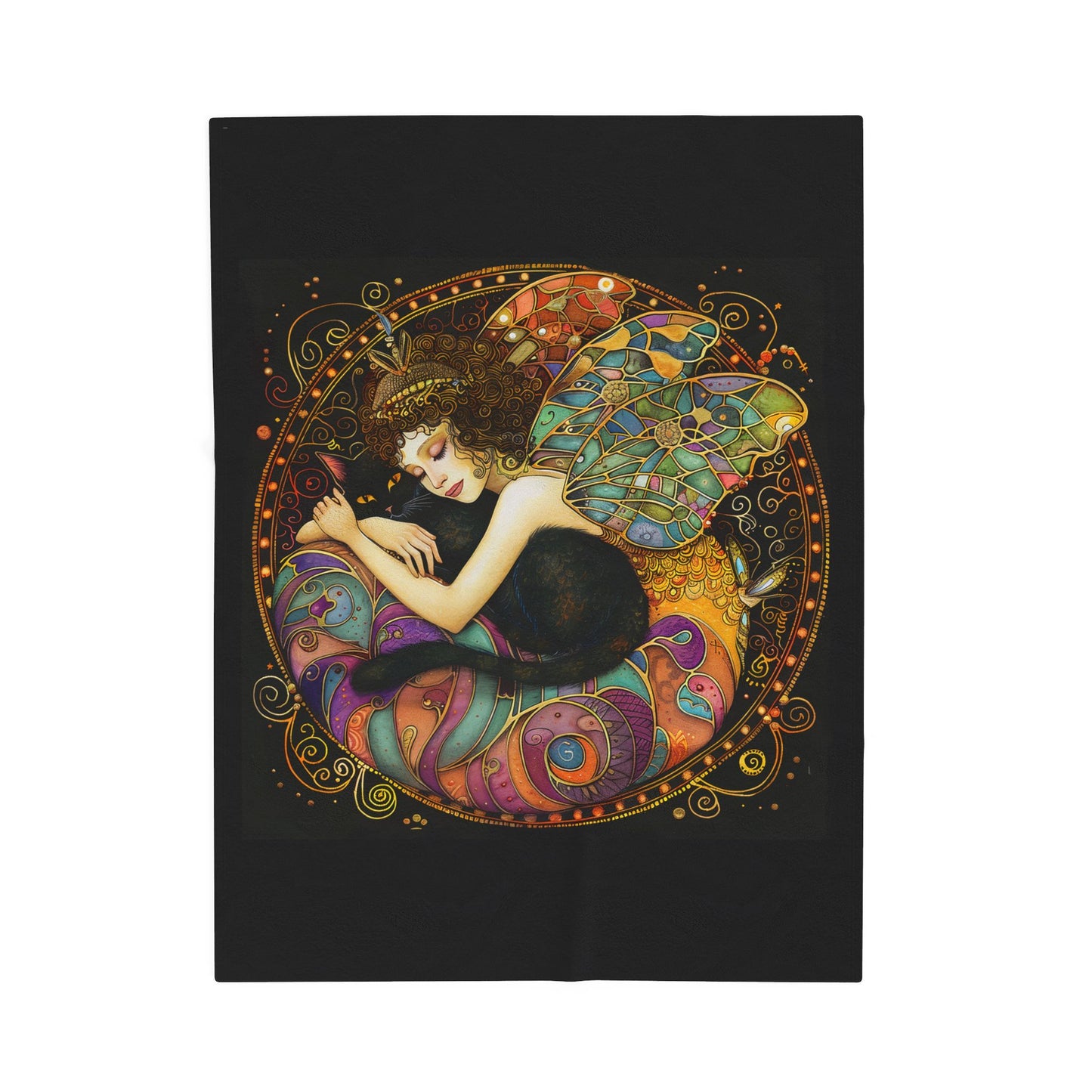 Artistic Fairy Velveteen Plush Blanket, Magical Home Décor, Cozy Gift for All Occasions, Soft Throw for Relaxation