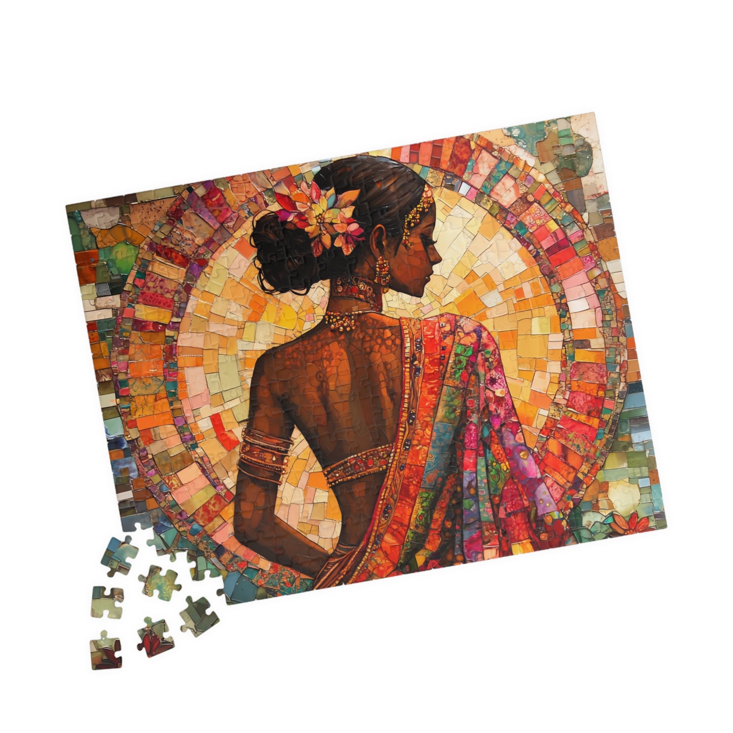 Boho Woman Garden Jigsaw Puzzle