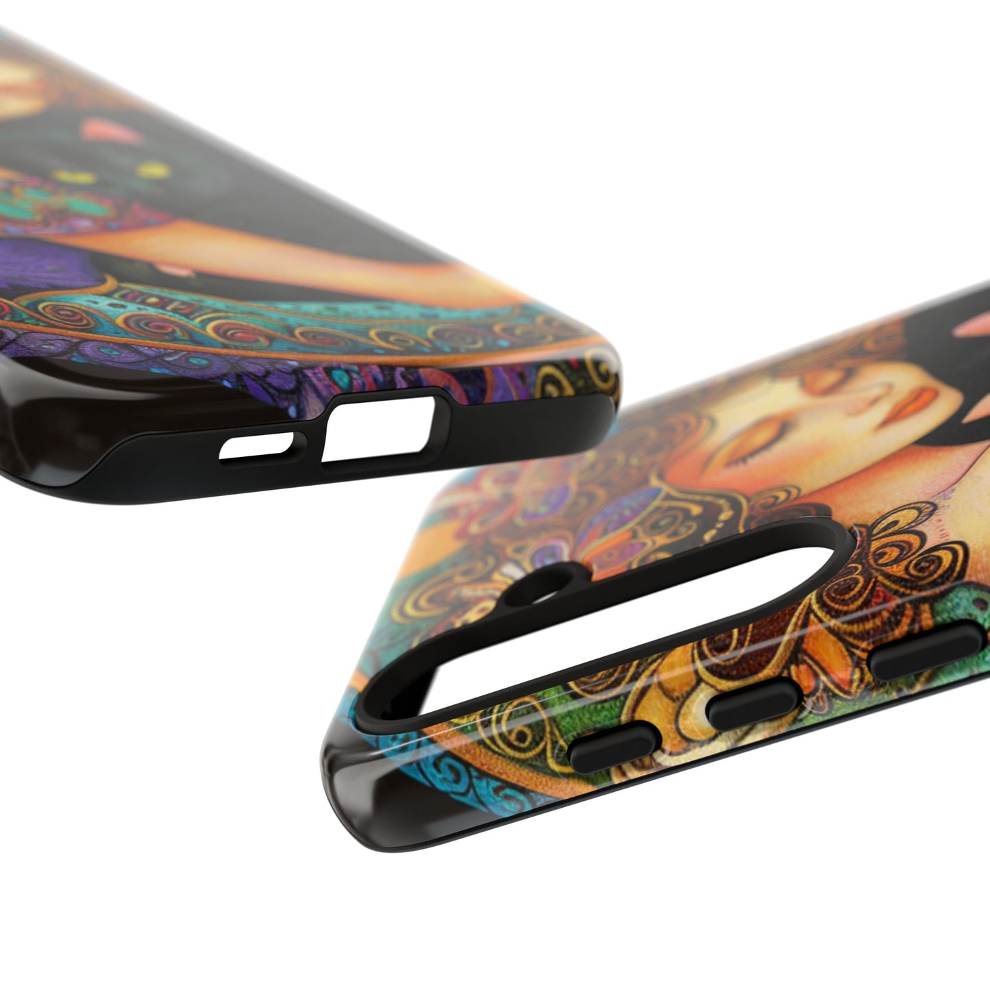 Colorful Cat Art Phone Case, Tough Phone Cover for Cat Lovers, Gift for Pet Owners, Artistic Mobile Case, Cute Cat Design