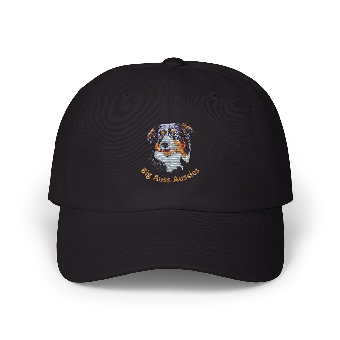 Big Auss Aussies Embroidered Custom Dog Dad Cap with Australian Shepherd Design