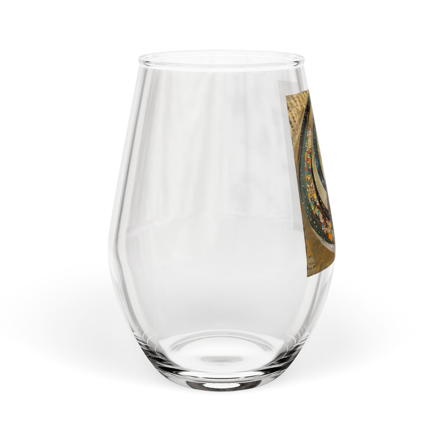 Whimsical Moon Goddess Silhouette Stemless Wine Glass | 11.75oz