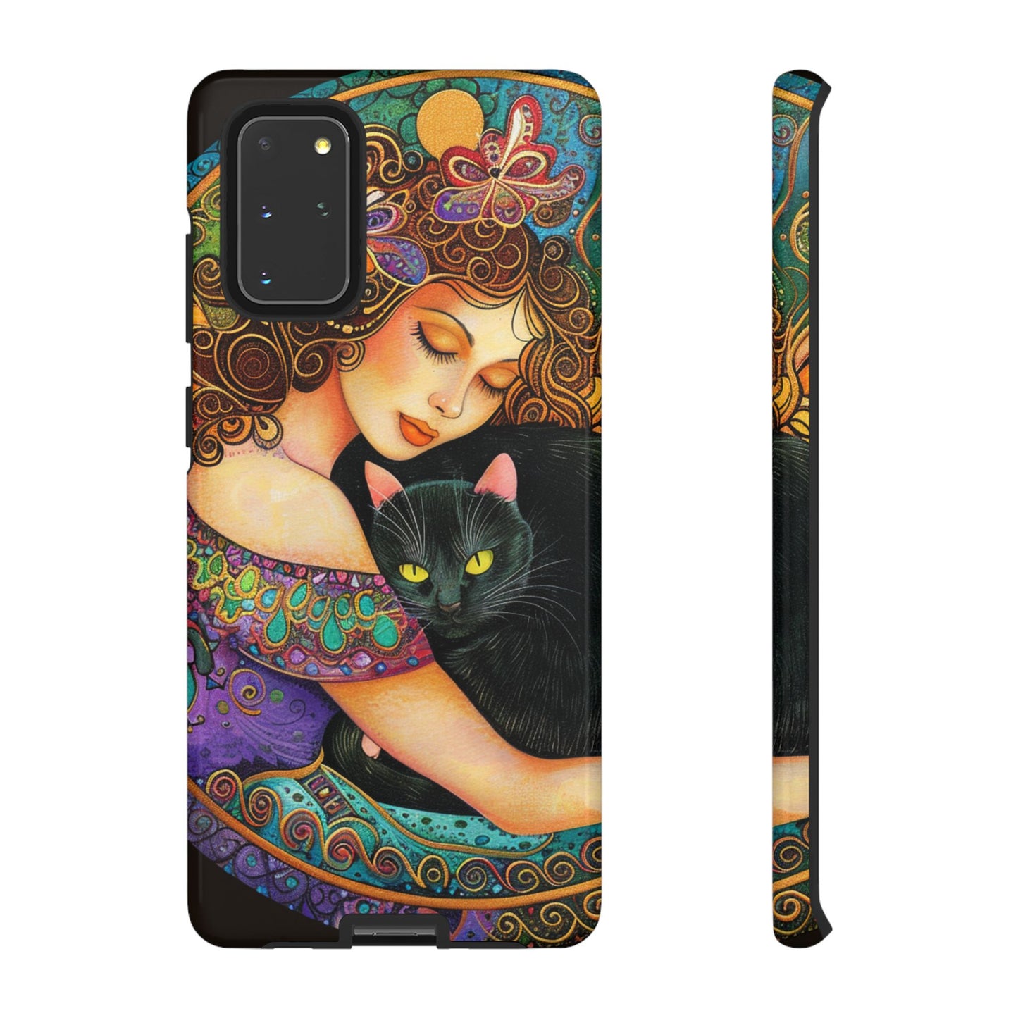 Colorful Cat Art Phone Case, Tough Phone Cover for Cat Lovers, Gift for Pet Owners, Artistic Mobile Case, Cute Cat Design