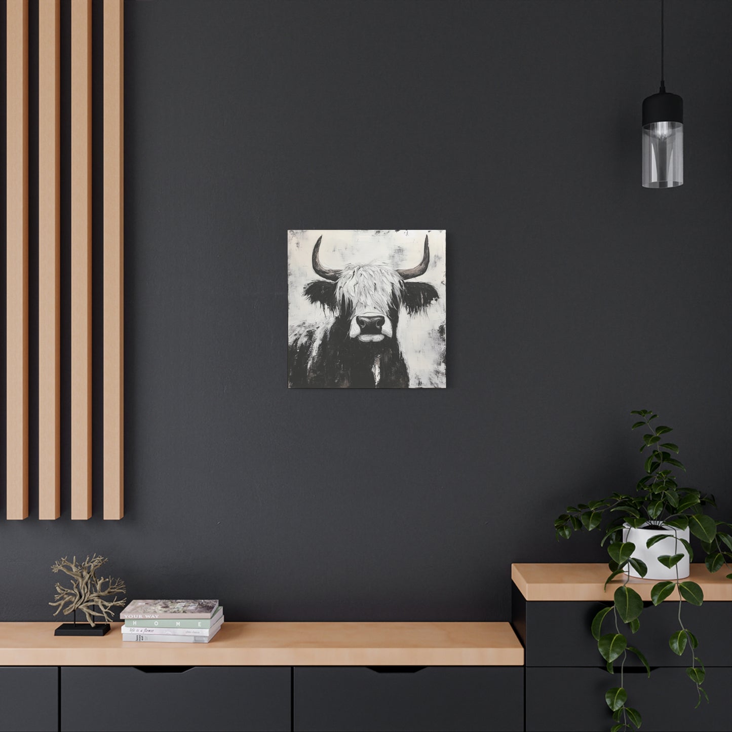 Black and White Highland Cow Wall Art Canvas, Farmhouse Decor, Black and White Animal Print, Modern Home Decoration, Gift for Cow Lovers, Country Style [...]