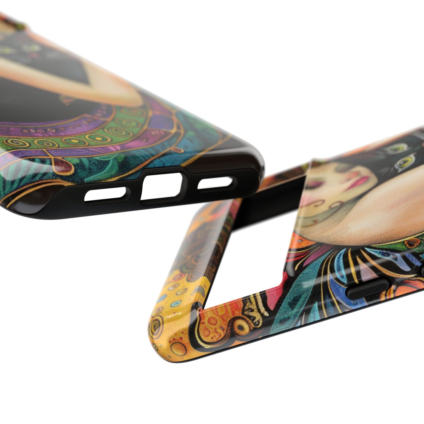 Colorful Art Phone Case with Cat and Fairy Design, Phone Cover Gift for Cat Lovers, Unique Floral Case, Magical Design, Vibrant Phone [...]