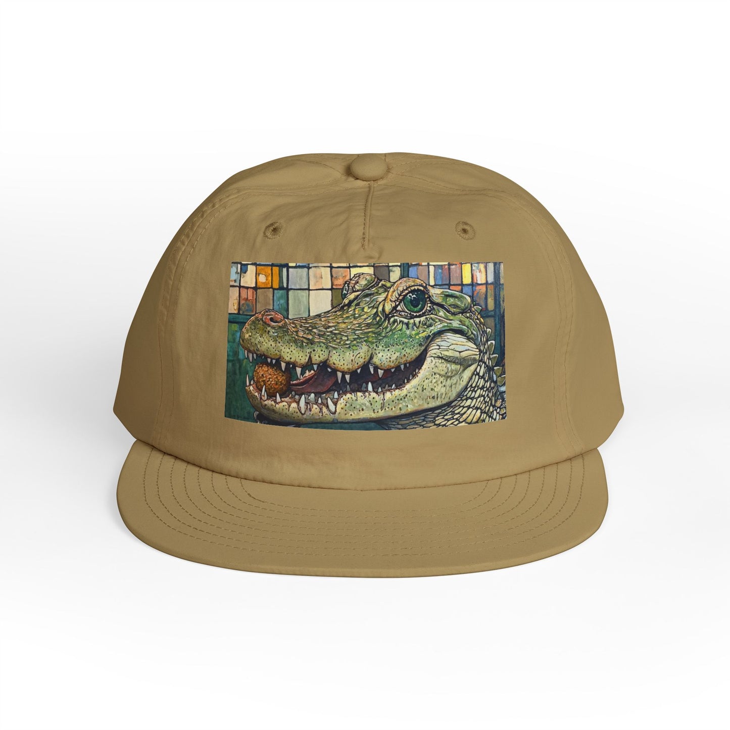 Alligator Bites Surf Cap, Beach Hat, Summer Accessory, Cute Gift, Outdoor Recreation, Unique Beach Style