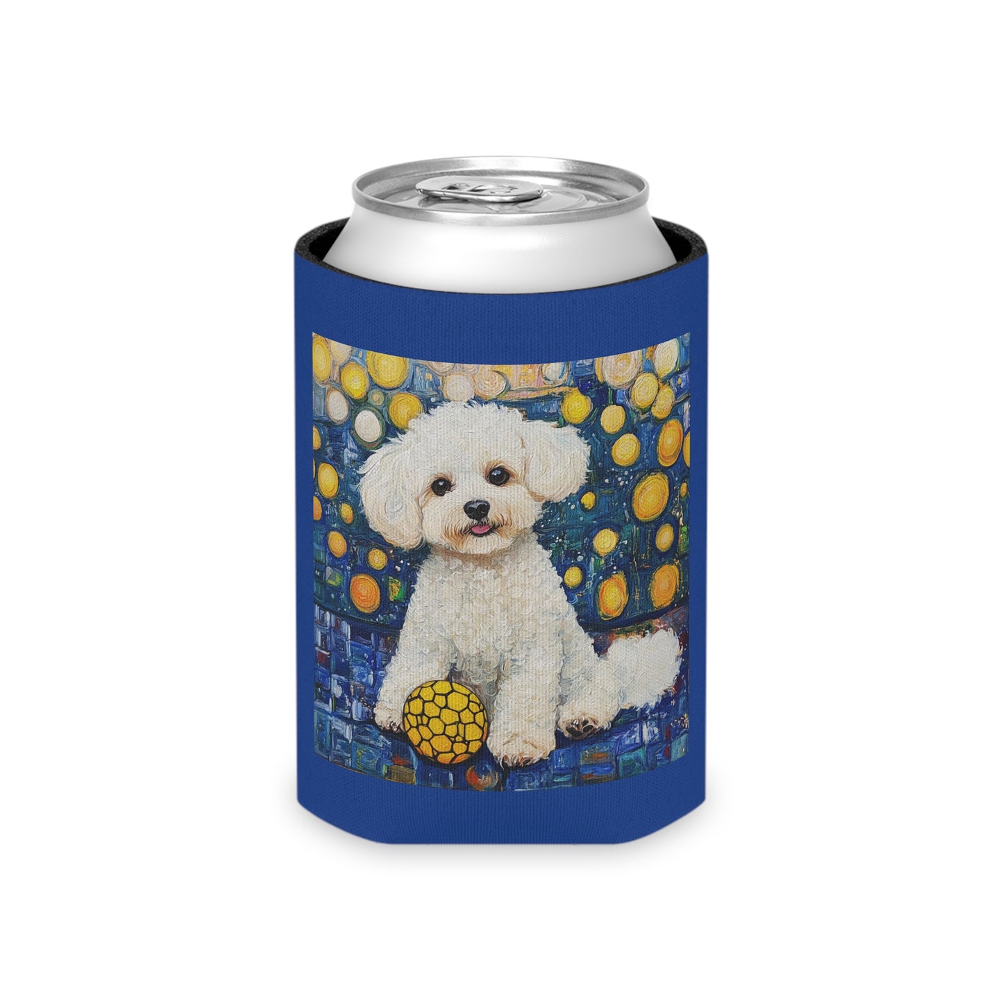 Bichon Frise Can Cooler with Colorful Design, Pet Lover Gift, Party Essential, Summer Accessory, Dog-Themed Beverage Holder