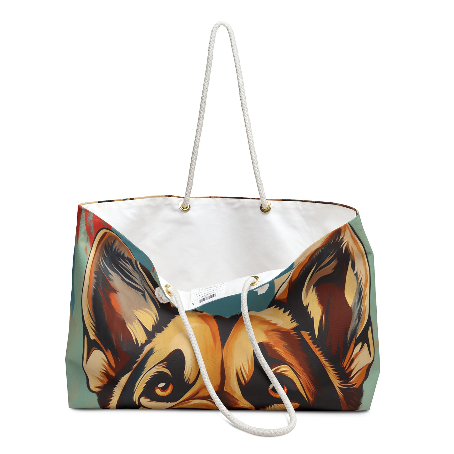 German Shepherd Weekender Bag Pop Art Dog Travel Tote for Pet Lovers