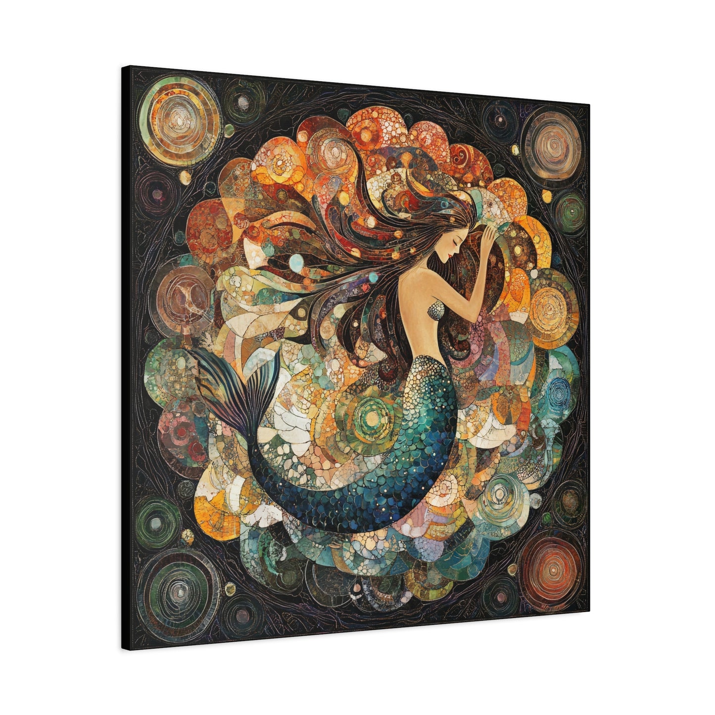 Mermaid Art Print, Canvas Wall Decor, Ocean-Themed Home Decor, Unique Gift for Mermaid Lovers, Nautical Wall Art, Coastal Decor