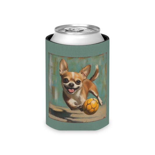 Chihuahua Pickleball Can Cooler | Neoprene Beverage Koozie
