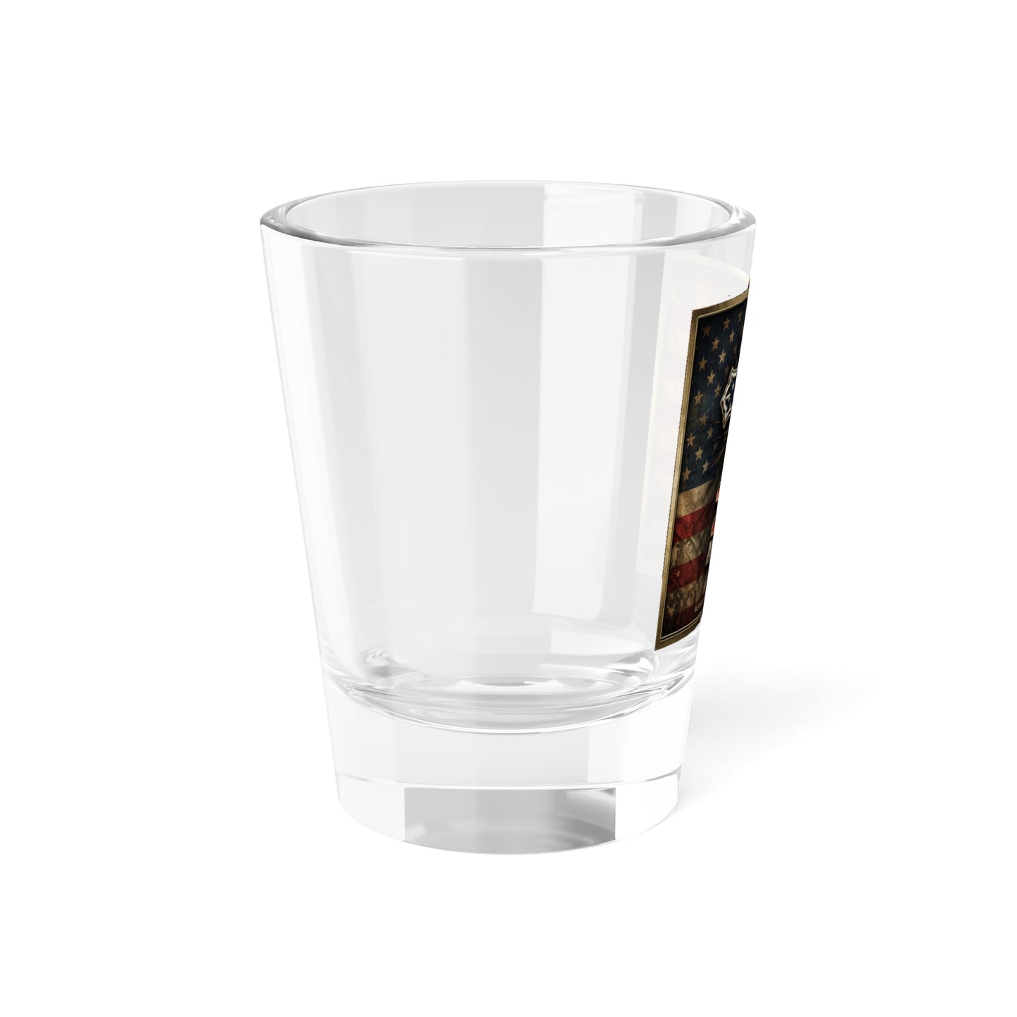 American Flag Cross US 250 Shot Glass Patriotic Americana Barware