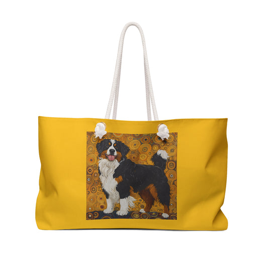 Bernese Mountain Dog Weekender Bag, Stylish Pet Travel Bag, Dog-Themed Tote for Weekend Getaways, Perfect for Dog Owners and Gifts