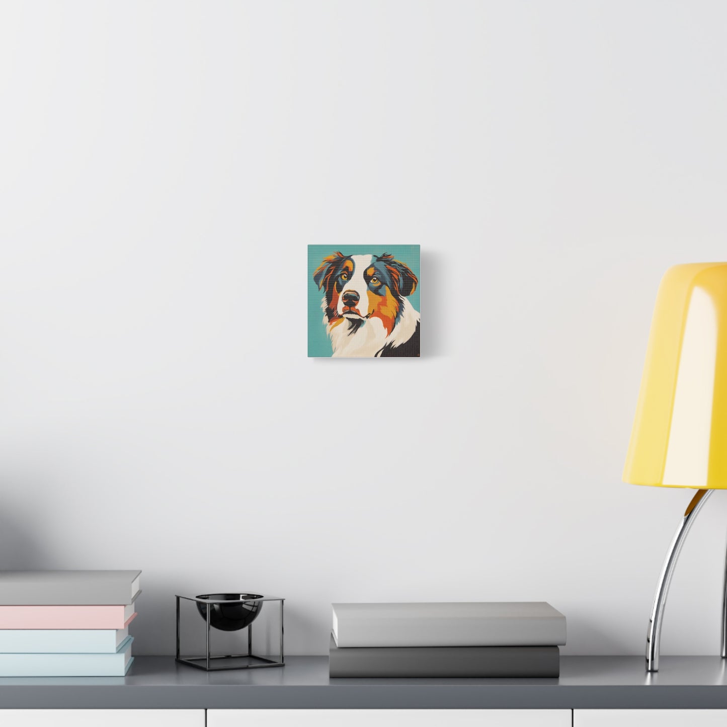Mid Century Modern Aussie Canvas Wall Art, Home Decor, Pet Lover Gift, Dog Art, Animal Lover Decor