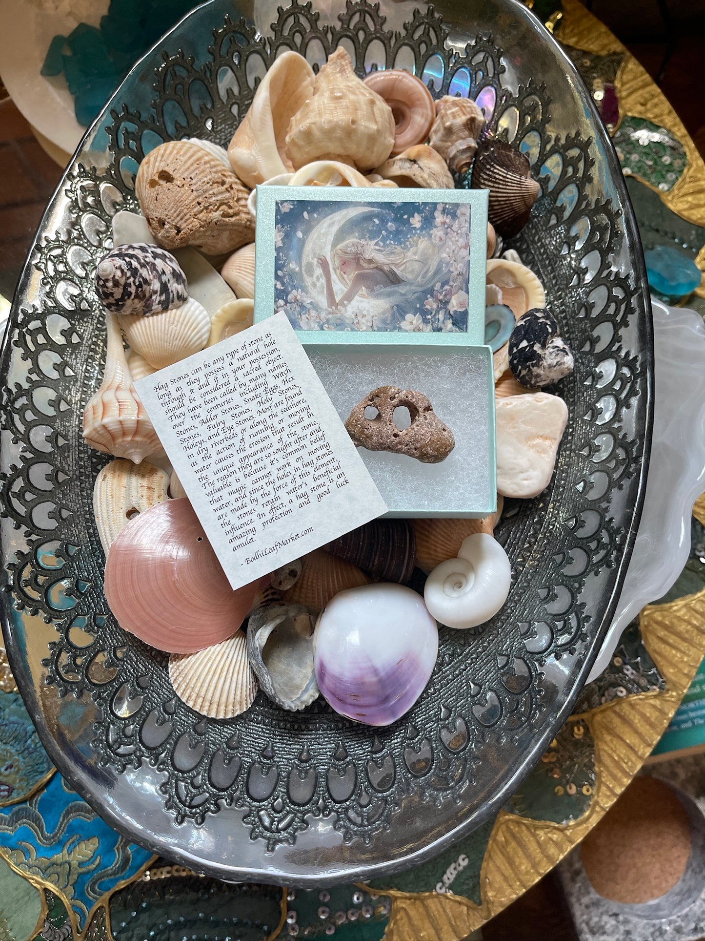 Beautiful Ocean Polished Beach Stone in Fairy Gift Box