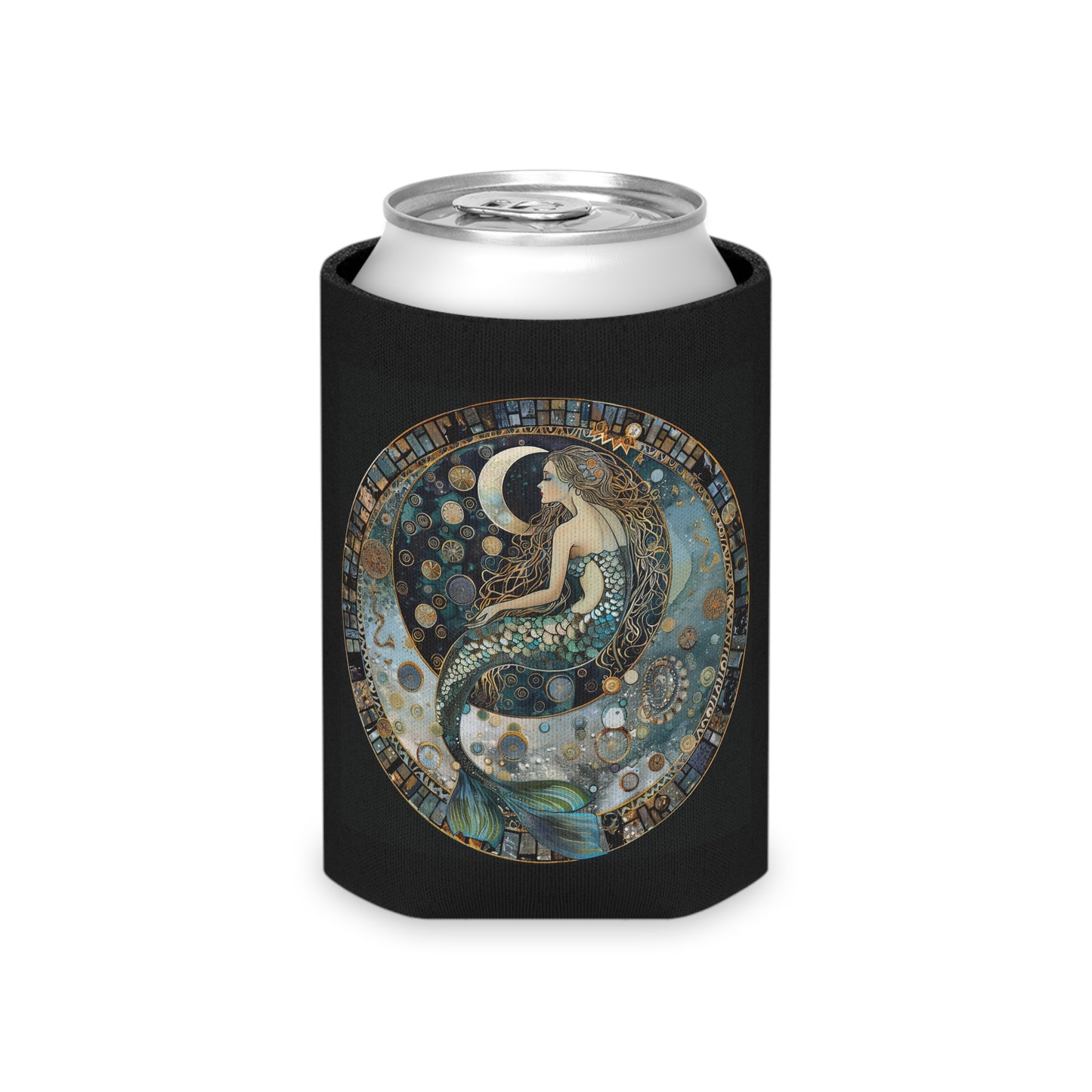 Celestial Mermaid Can Cooler - Perfect for Summer Parties, Beach Days, Poolside Relaxation, Gifts for Mermaid Lovers, Rustic Home Decor