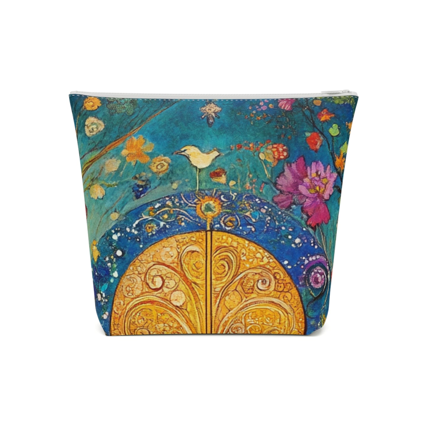 Colorful Floral Cosmetic Bag, Makeup Pouch, Travel Organizer, Gift for Her, Boho Style