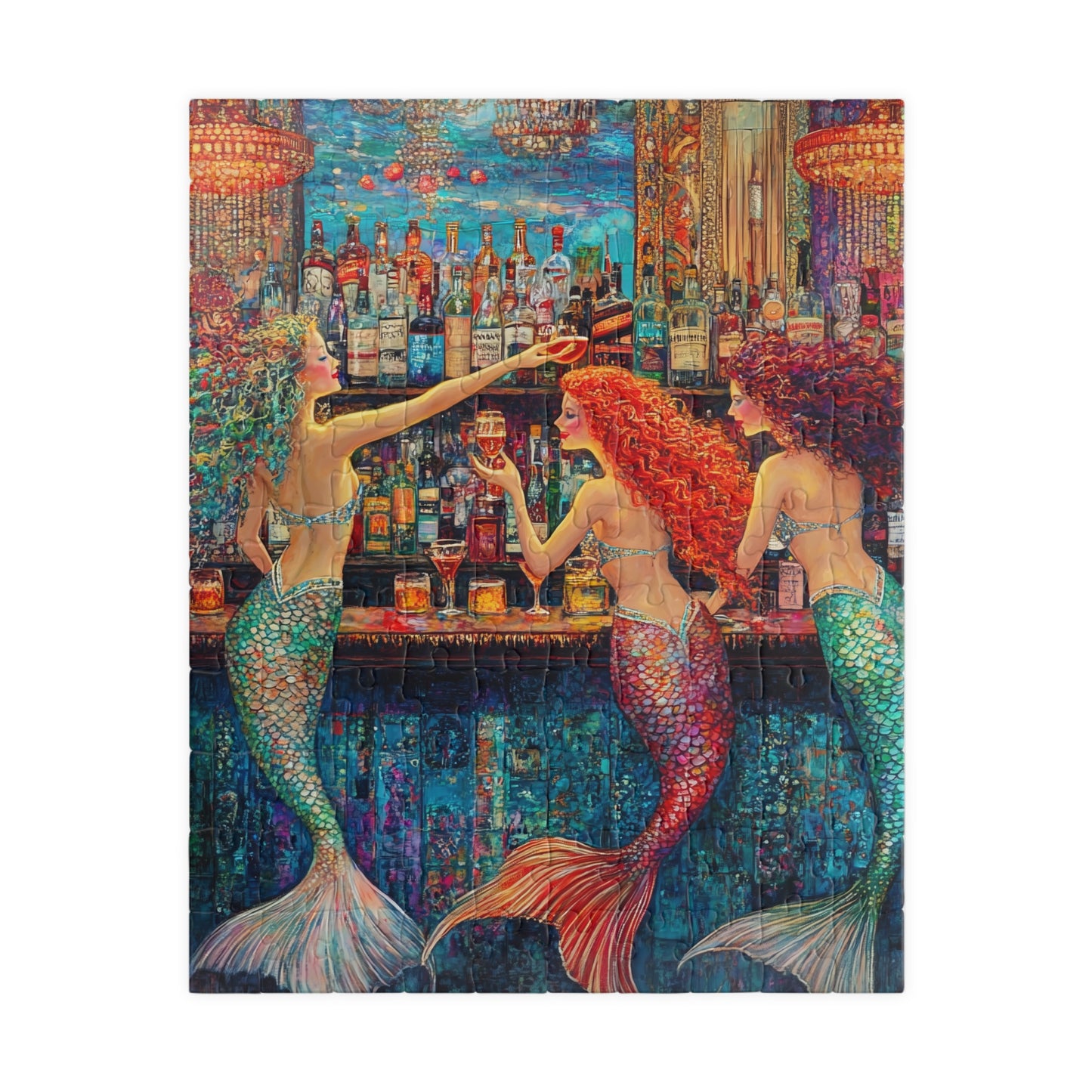 Mermaid Bar Gift Scene Puzzle Ocean Fantasy Jigsaw