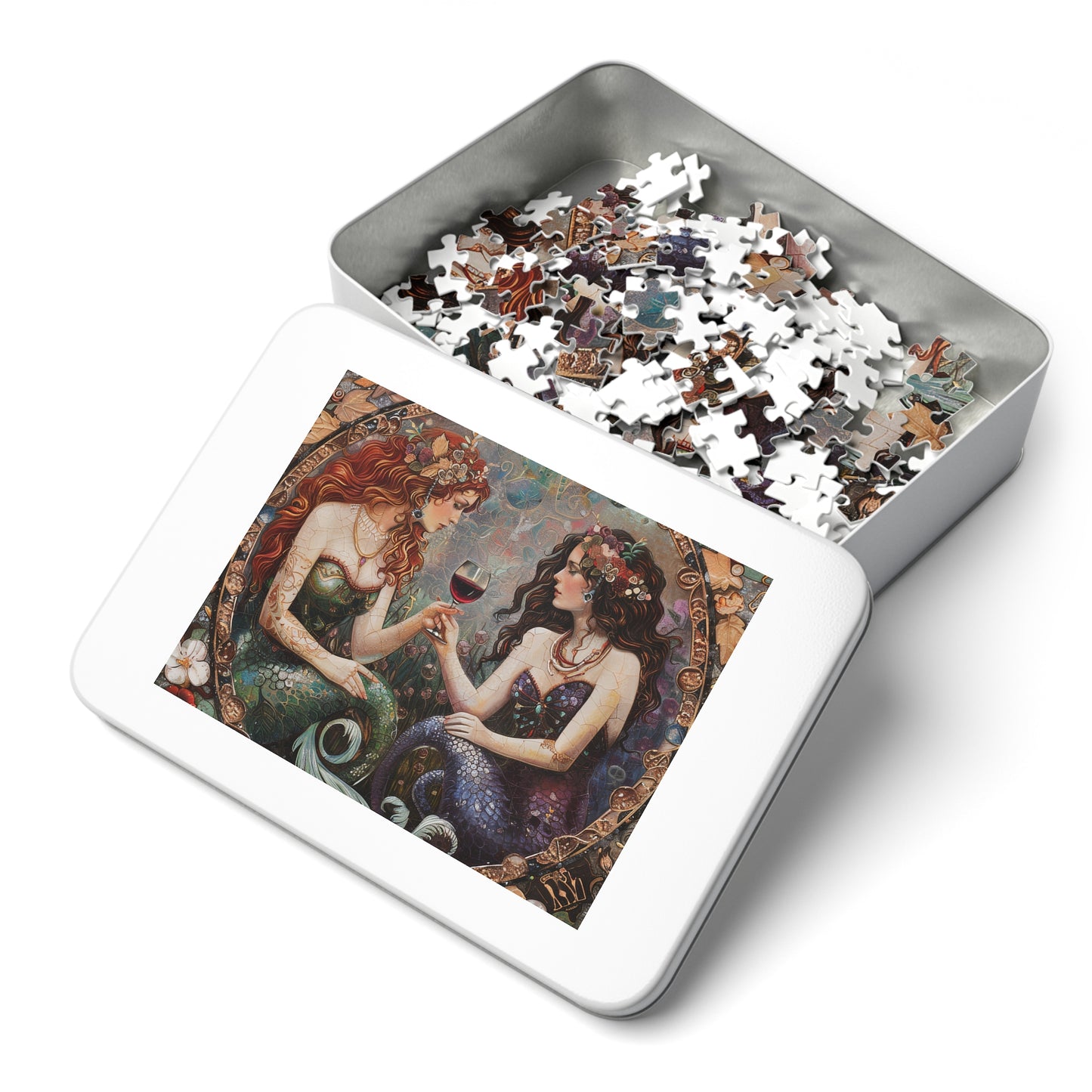 Mermaids in Paris jigsaw puzzle, Mermaid Jigsaw Puzzles