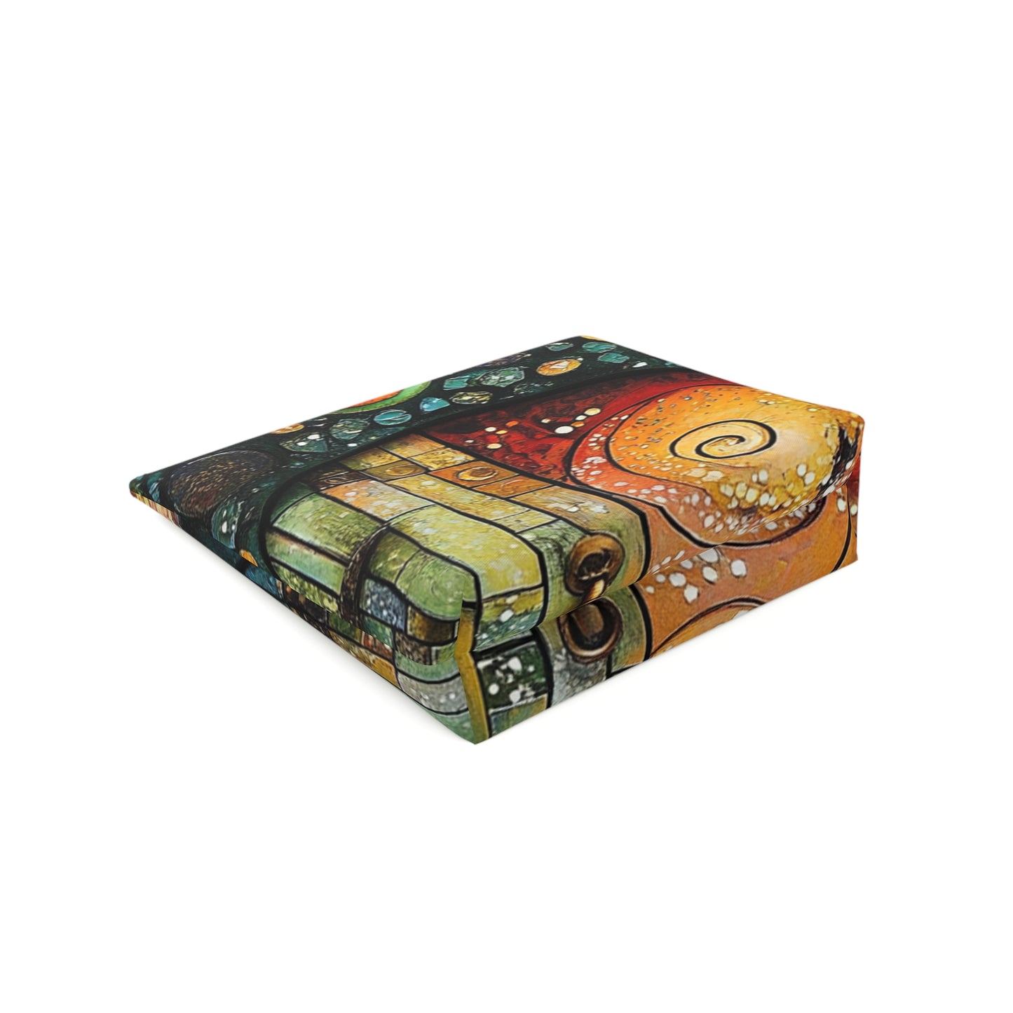 Fairy Door Artistic Cotton Cosmetic Bag, Colorful Makeup Pouch, Travel Organizer, Toiletry Bag, Unique Gift for Her