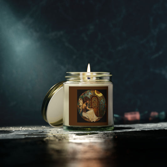 Fairy Door Fairy Art Candle - Scented Coconut Apricot Wax, Gift for Relaxation, Home Decor, Self-Care, Holiday Gifts, Unique Art Decor