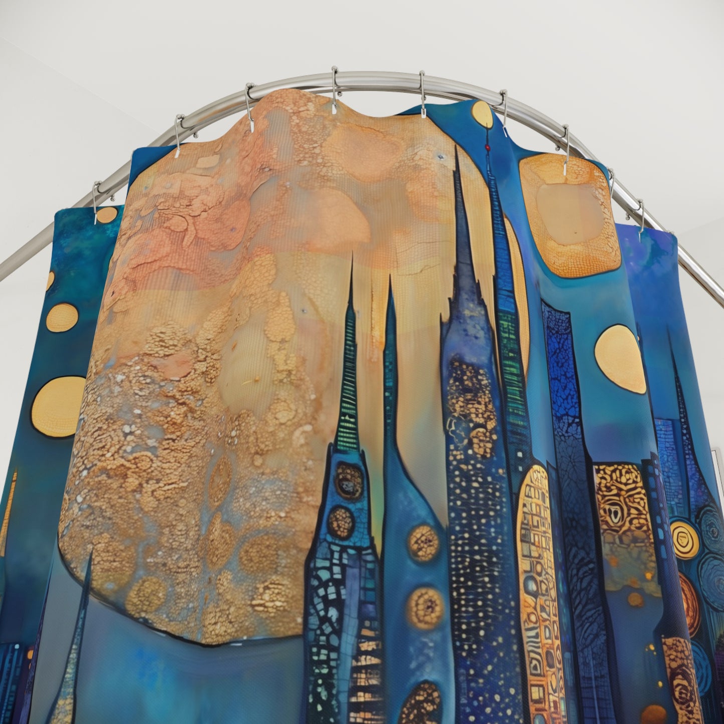 Cityscape Shower Curtain, Dreamy Bathroom Décor, Modern Art, Unique Gift, Home Essentials, Bathroom Upgrade