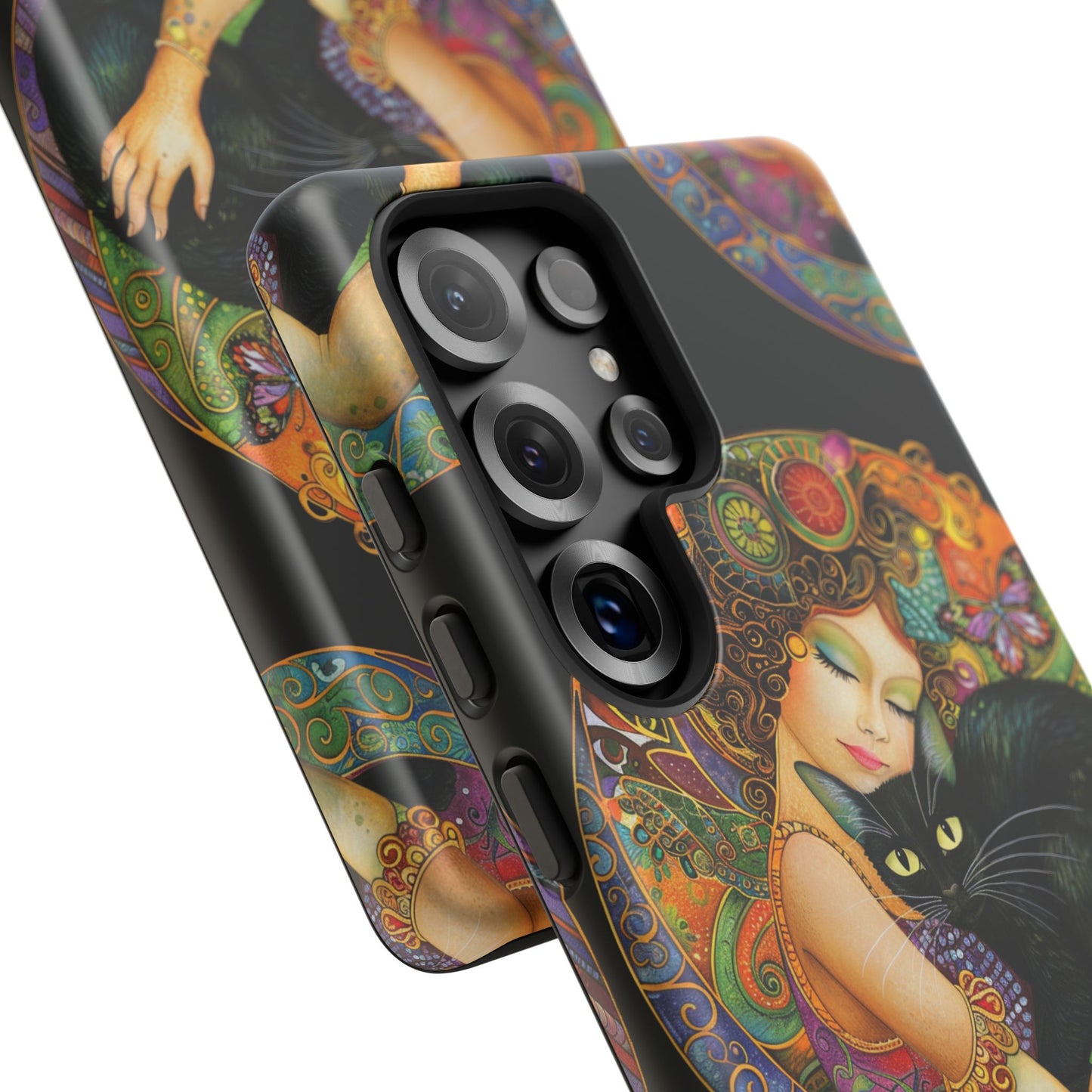 Tough Cases Phone Case, Colorful Protective Cover for Cat Lovers, Trendy Gift for Birthdays, Unique Art Phone Accessories