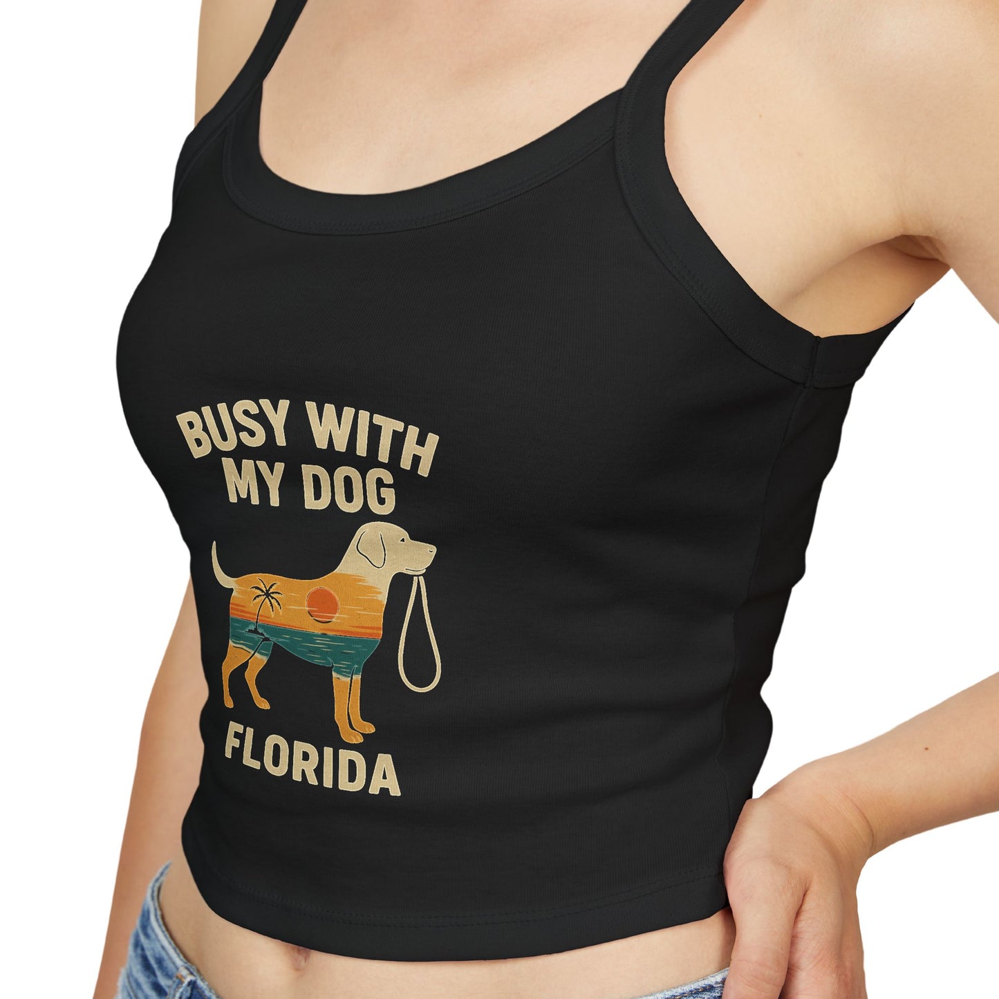 Florida 'Busy With My Dog' Women's Spaghetti Strap Tank