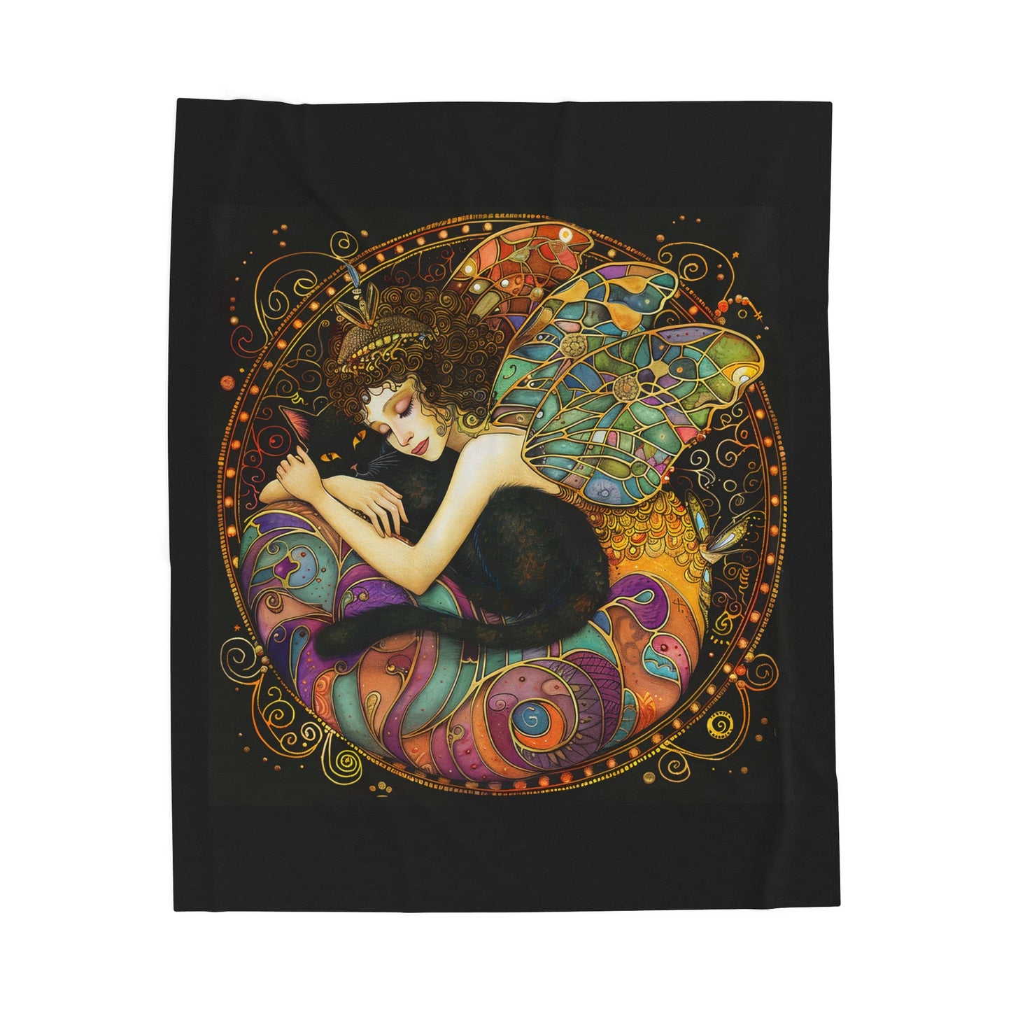 Artistic Fairy Velveteen Plush Blanket, Magical Home Décor, Cozy Gift for All Occasions, Soft Throw for Relaxation