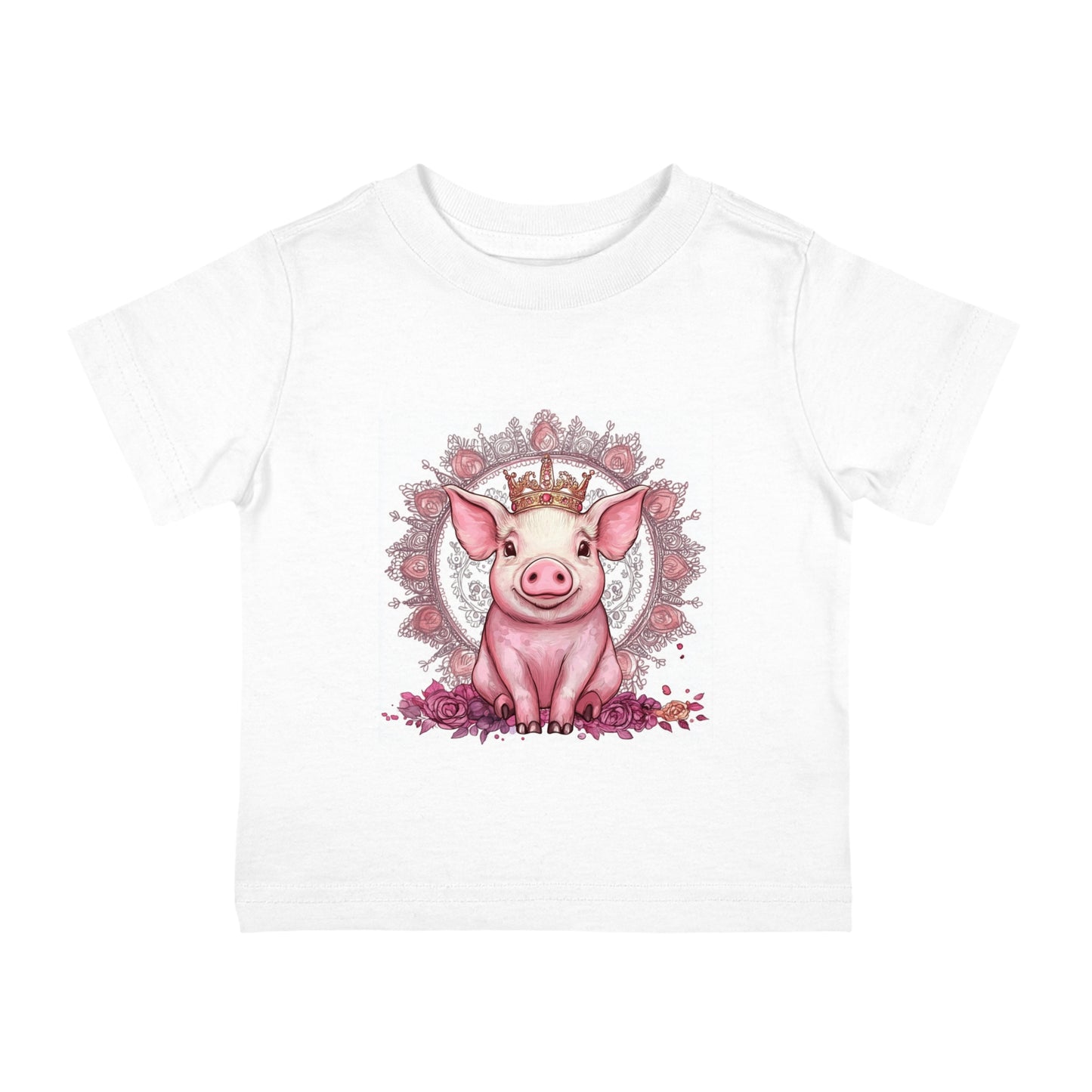 Princess Pig Graphic Infant Tee, Perfect for Newborns, Gifts, Toddler Outfits, Baby Shower, Animal Lover's Shirt