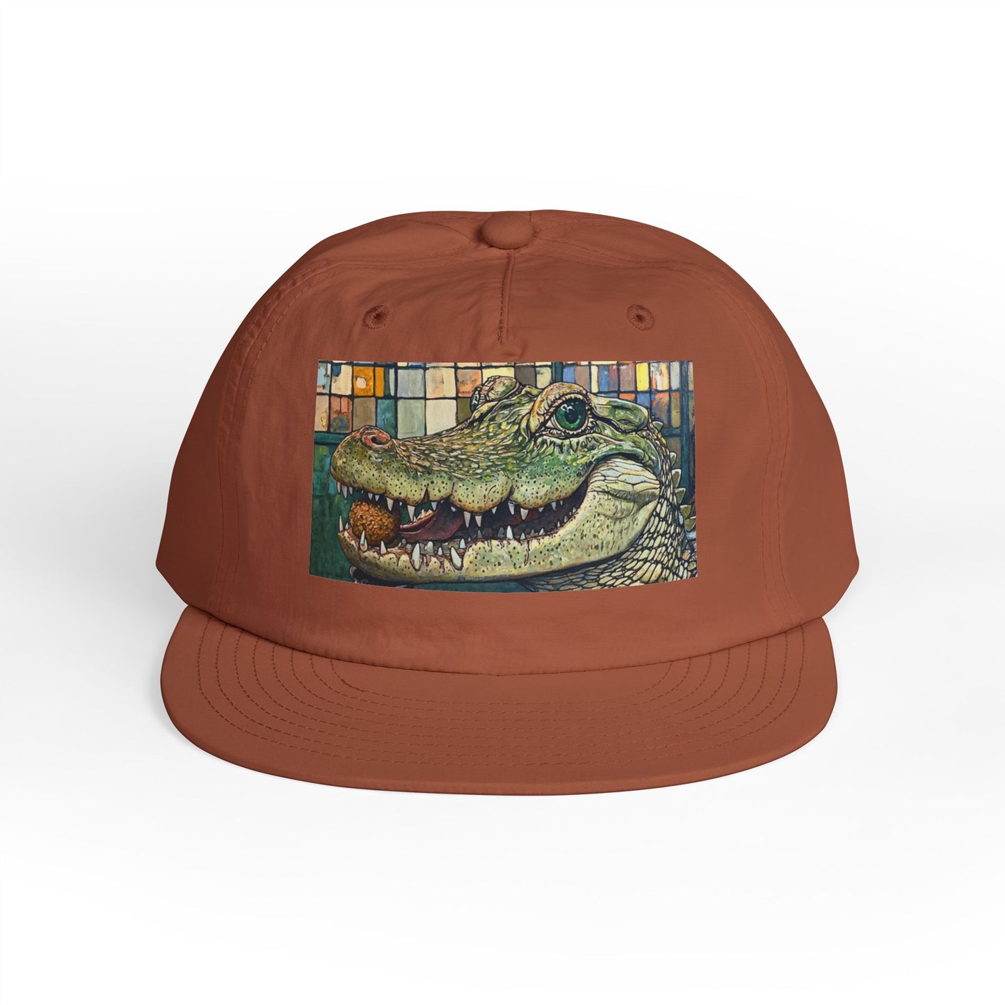 Alligator Bites Surf Cap, Beach Hat, Summer Accessory, Cute Gift, Outdoor Recreation, Unique Beach Style