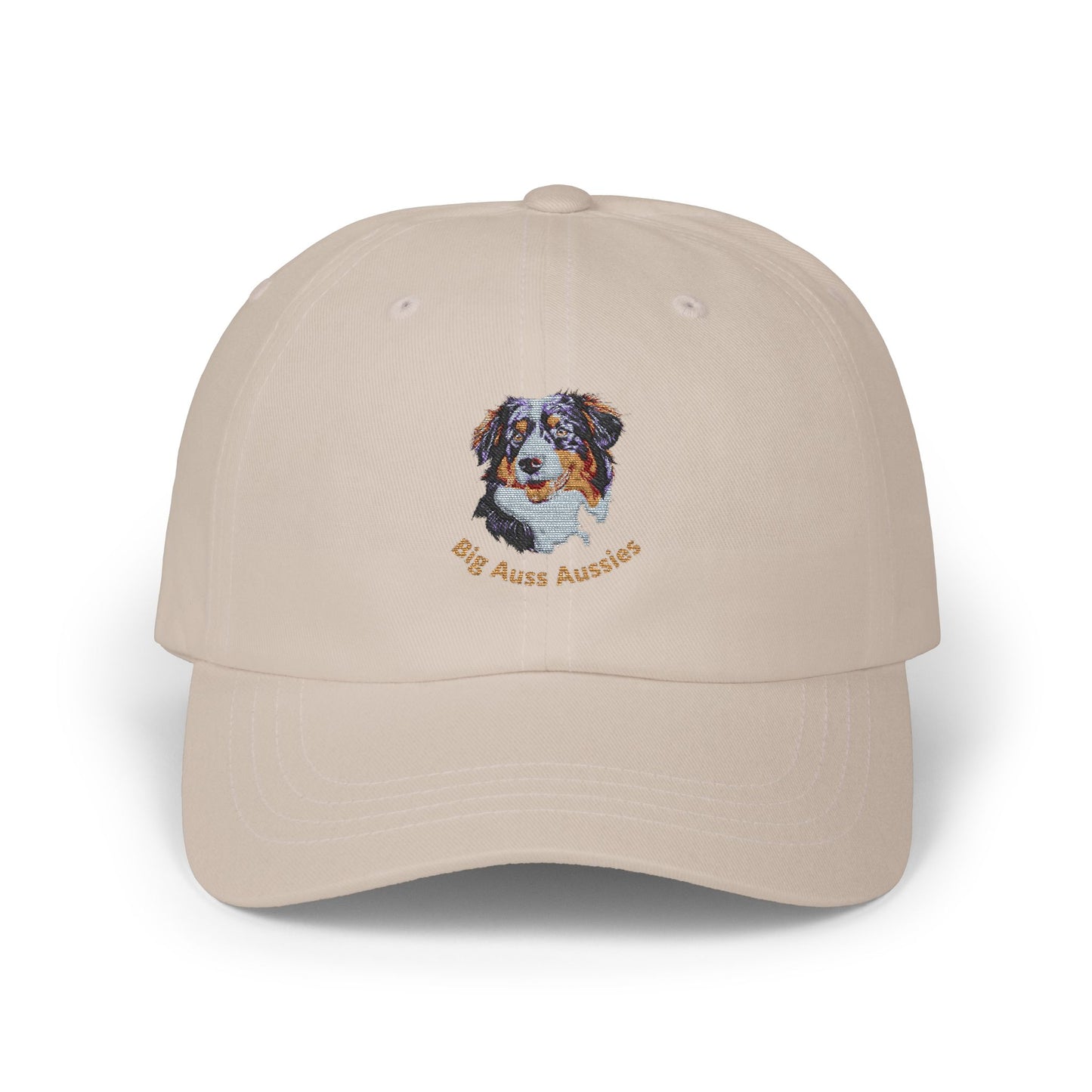 Big Auss Aussies Embroidered Custom Dog Dad Cap with Australian Shepherd Design