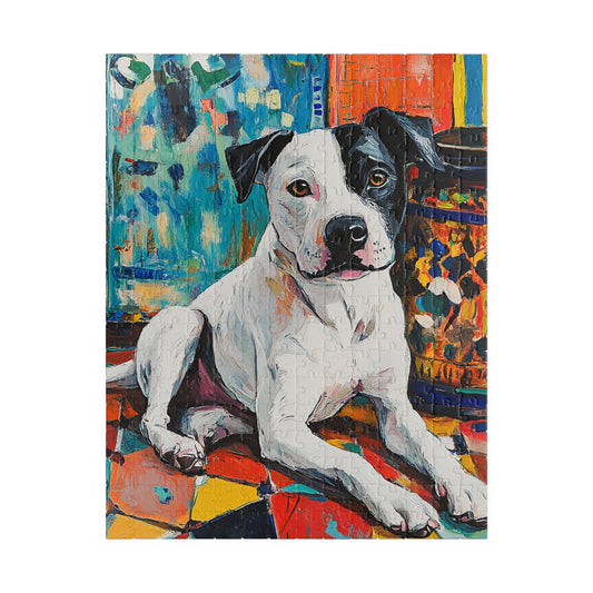 Custom for Verna Colorful Pitbull Art Puzzle – Dog Jigsaw Puzzle (110–1014 pcs)