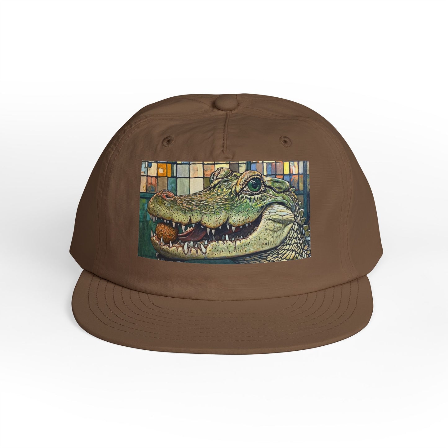 Alligator Bites Surf Cap, Beach Hat, Summer Accessory, Cute Gift, Outdoor Recreation, Unique Beach Style