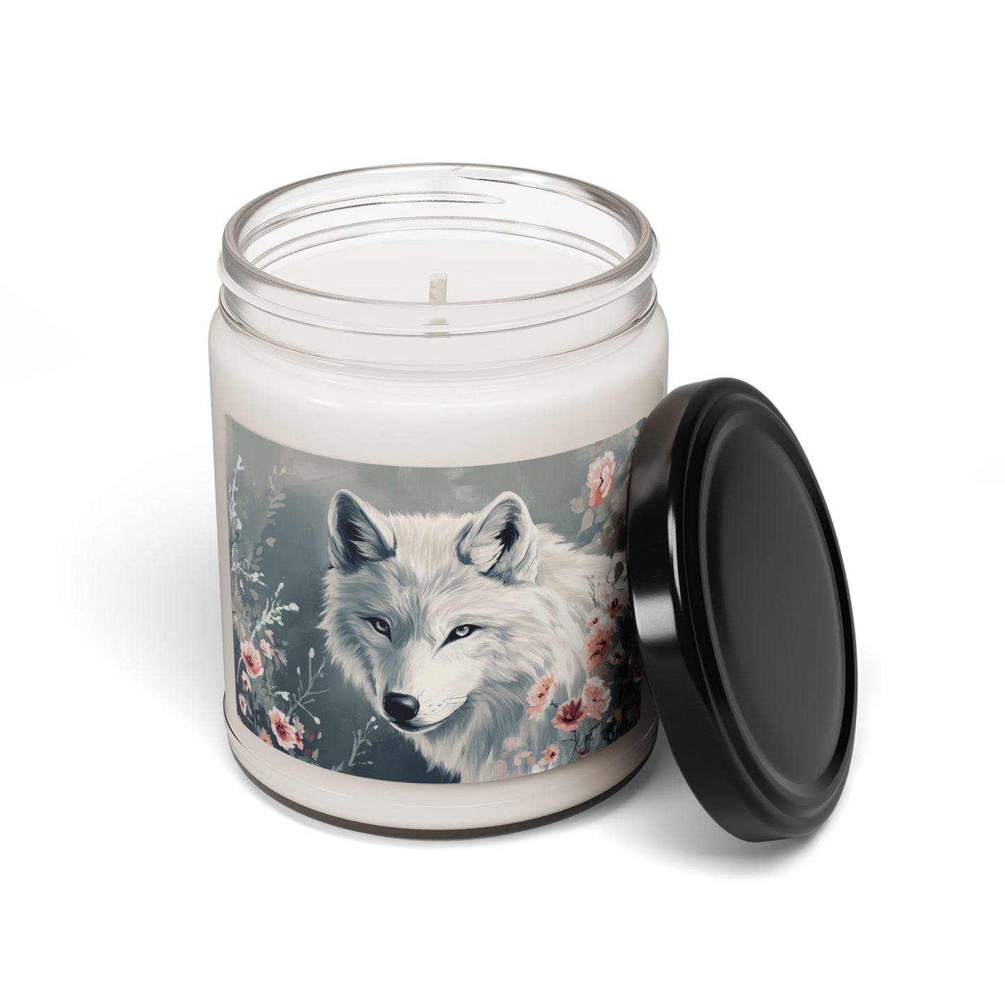 Wolf Love Scented Soy Candle, 9oz | Nature-Inspired Gift, Eco-Friendly Home Decor, Relaxation Candle, Floral Aromatherapy, Cozy Ambiance
