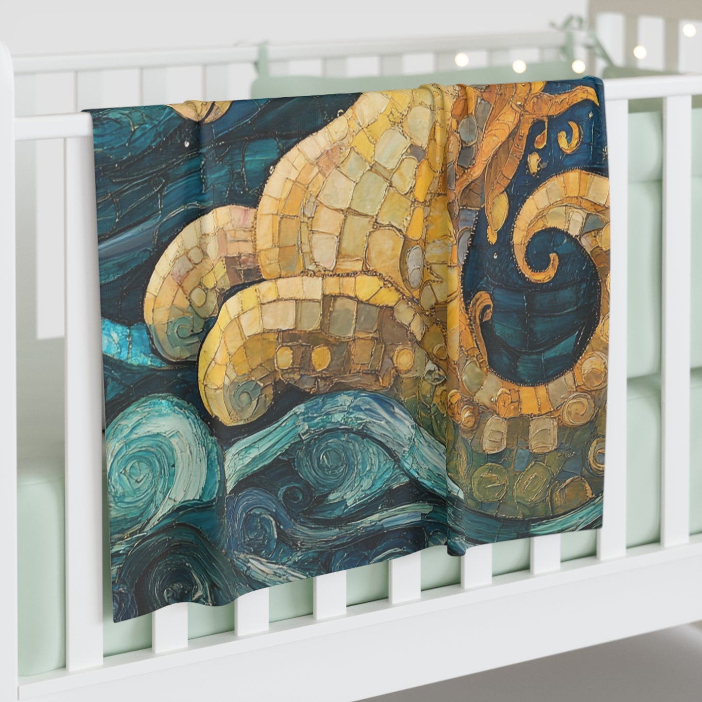Baby Seahorse Swaddle Blanket | Soft Baby Wrap, Nursery Decor, Gift for New Parents, Unique Baby Shower Gift
