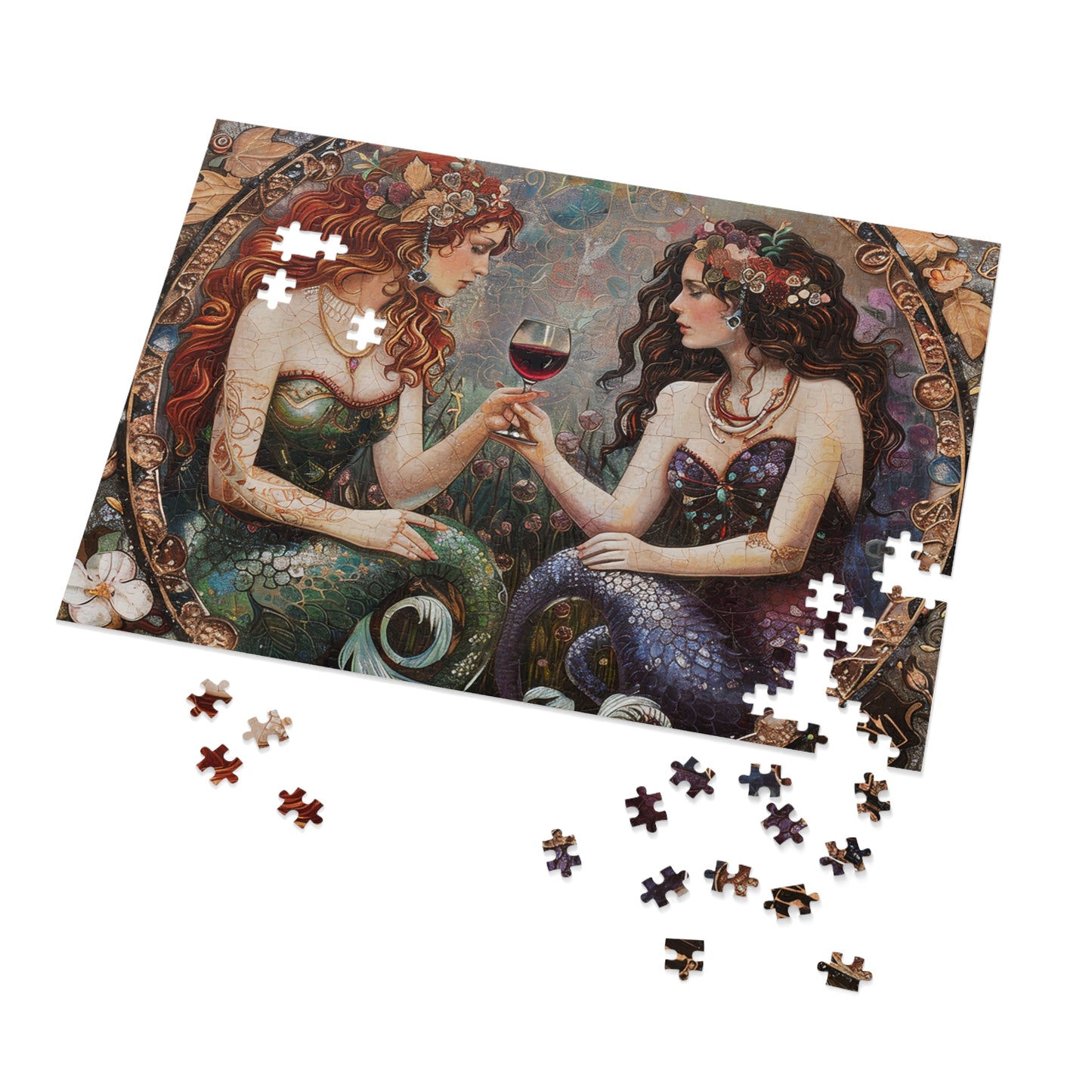 Mermaids in Paris jigsaw puzzle, Mermaid Jigsaw Puzzles