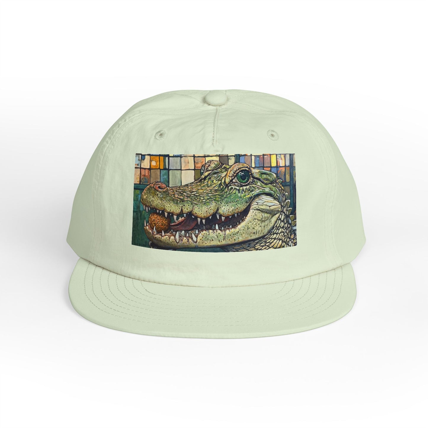 Alligator Bites Surf Cap, Beach Hat, Summer Accessory, Cute Gift, Outdoor Recreation, Unique Beach Style