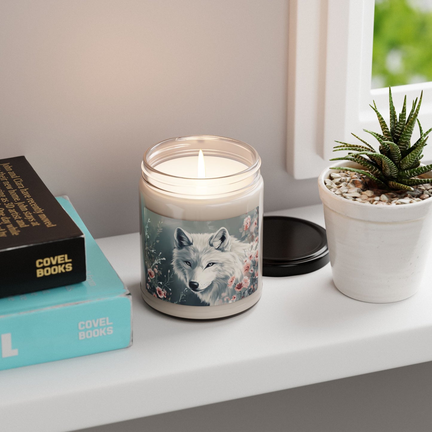Wolf Love Scented Soy Candle, 9oz | Nature-Inspired Gift, Eco-Friendly Home Decor, Relaxation Candle, Floral Aromatherapy, Cozy Ambiance