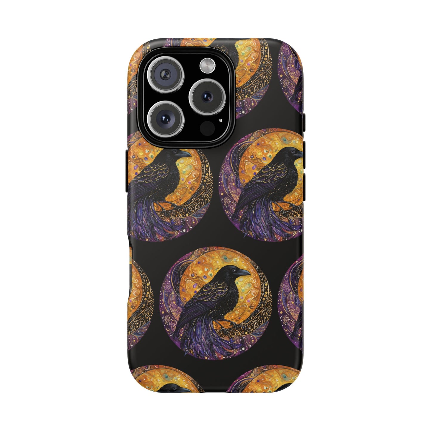 Raven Celestial Phone Case, Astrological Gift, Bird Lover Accessory, Tough Phone Cover, Gothic Aesthetic, Halloween Tech Decor