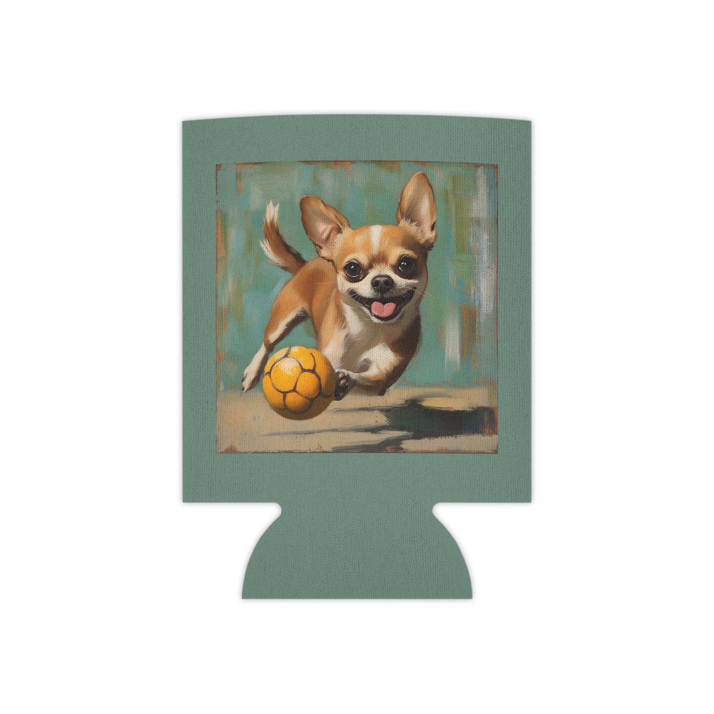 Chihuahua Pickleball Can Cooler | Neoprene Beverage Koozie