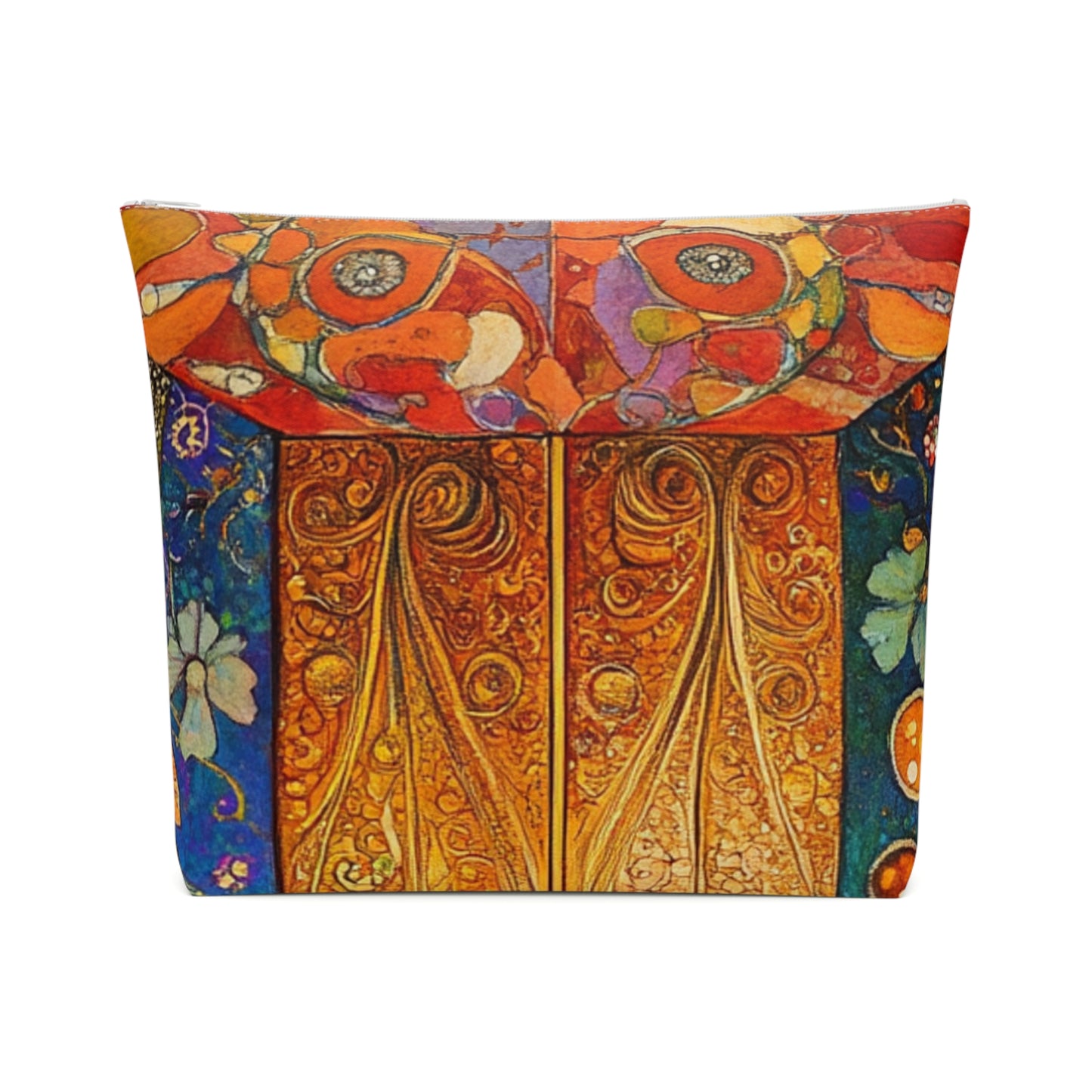 Colorful Floral Cosmetic Bag, Makeup Pouch, Travel Organizer, Gift for Her, Boho Style